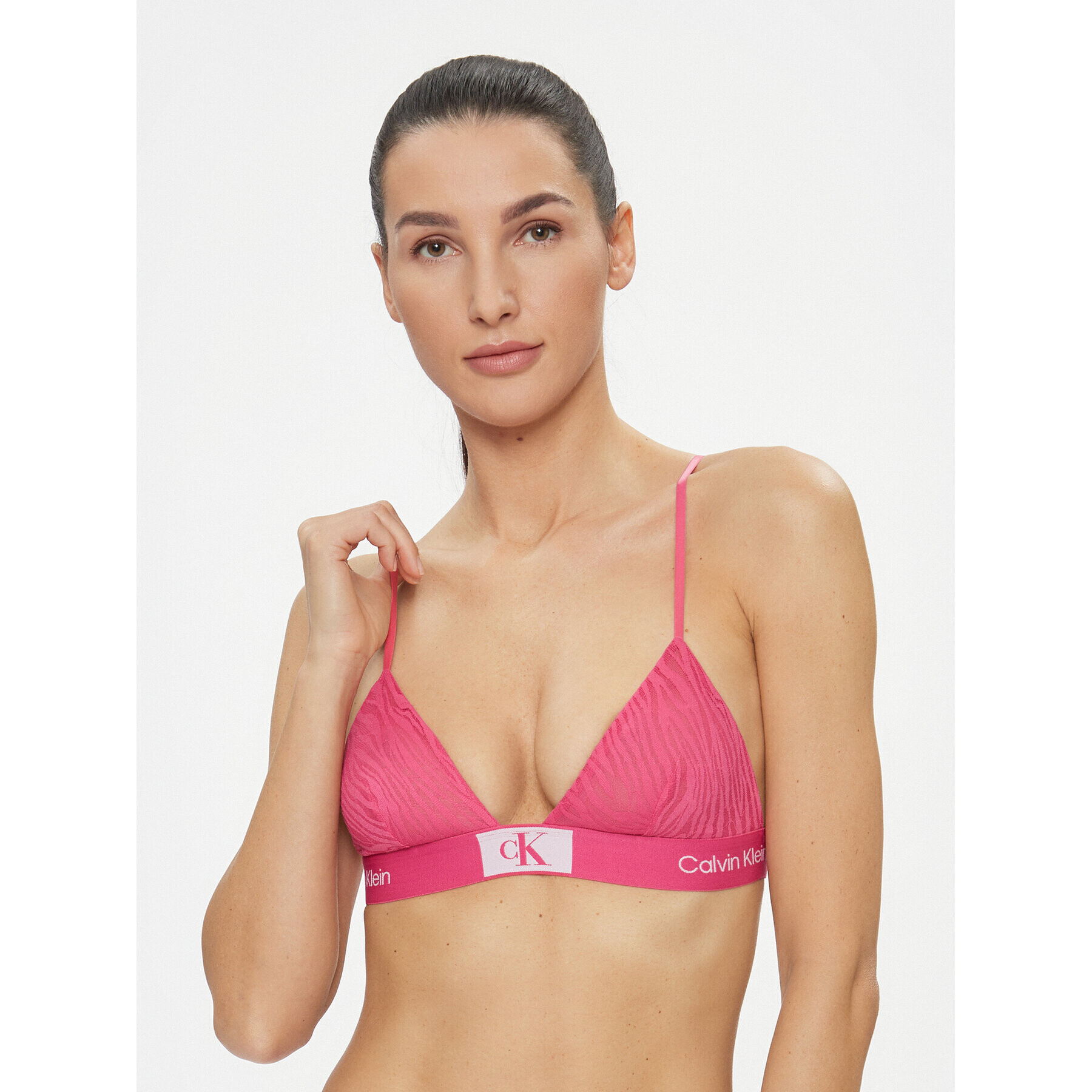 Calvin Klein Underwear Trikotni nedrček 000QF7377E Roza - Pepit.si