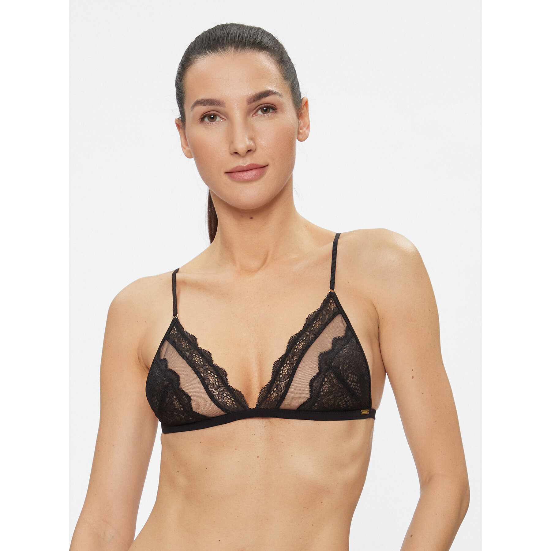 Calvin Klein Underwear Trikotni nedrček 000QF7498E Črna - Pepit.si