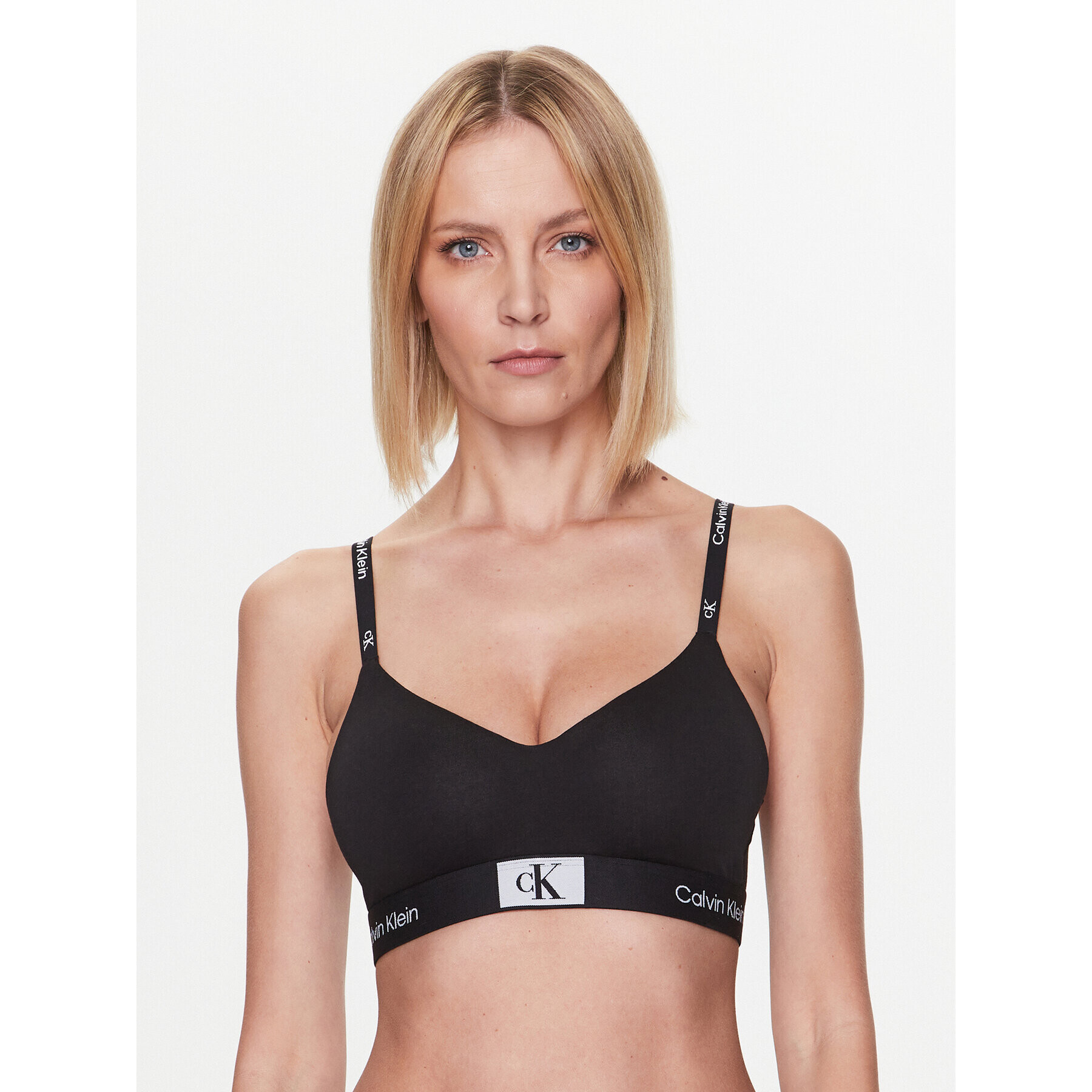 Calvin Klein Underwear Trikotni nedrček Light Lined 000QF7218E Črna - Pepit.si