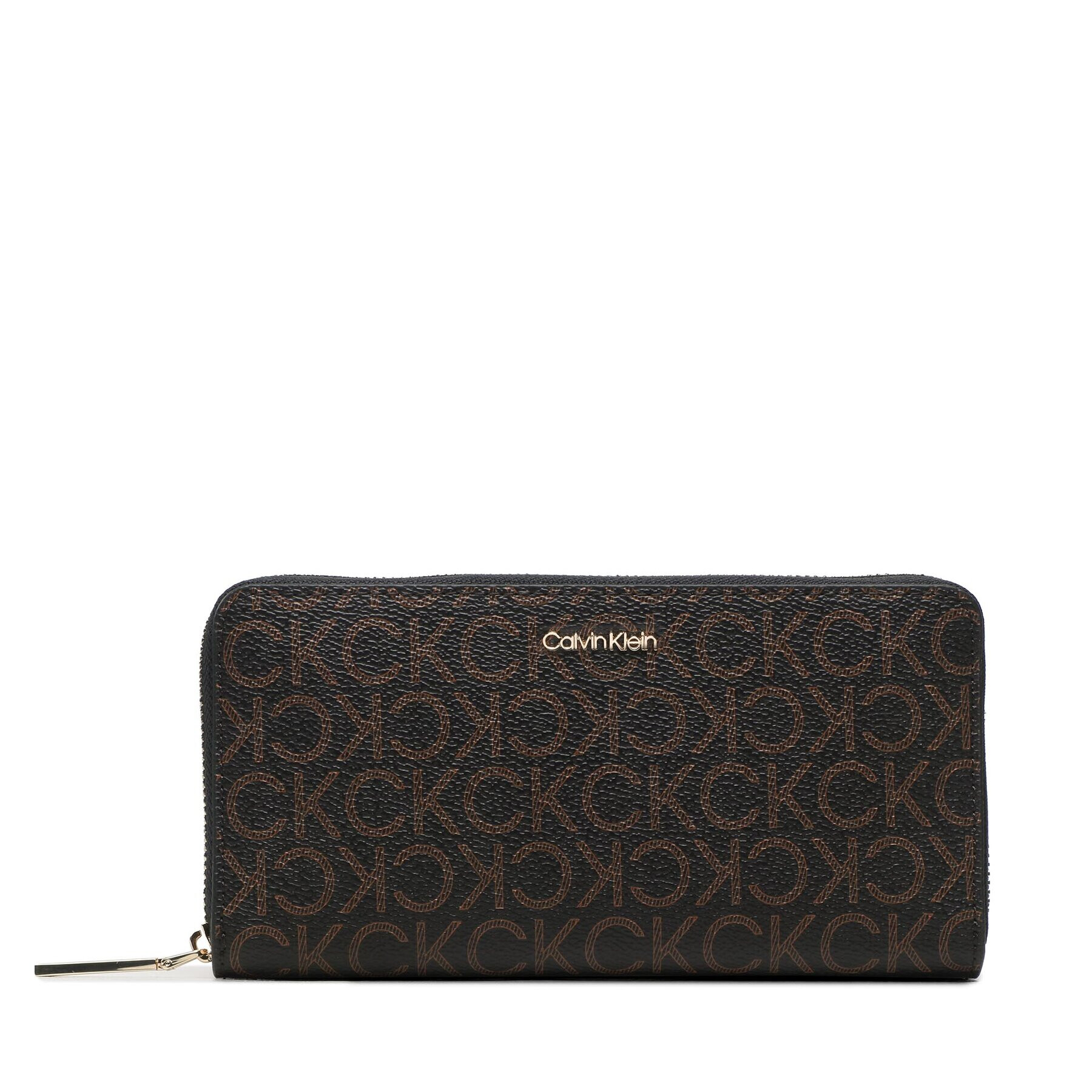 Calvin Klein Velika ženska denarnica Ck Must Z/A Wallet Lg Mono K60K610295 Rjava - Pepit.si