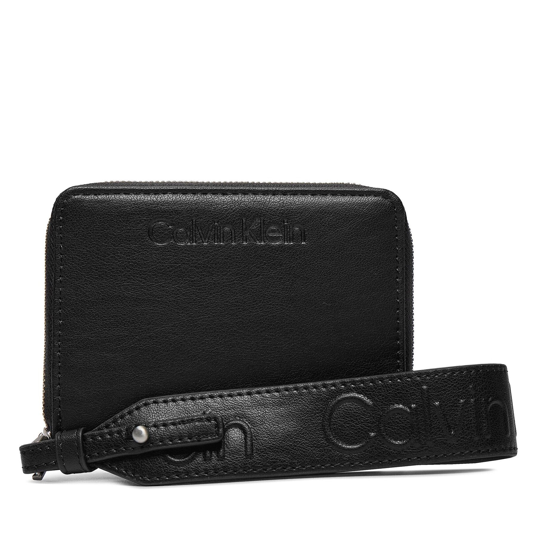 Calvin Klein Velika ženska denarnica Gracie Wallet W/Strap Md K60K611387 Črna - Pepit.si