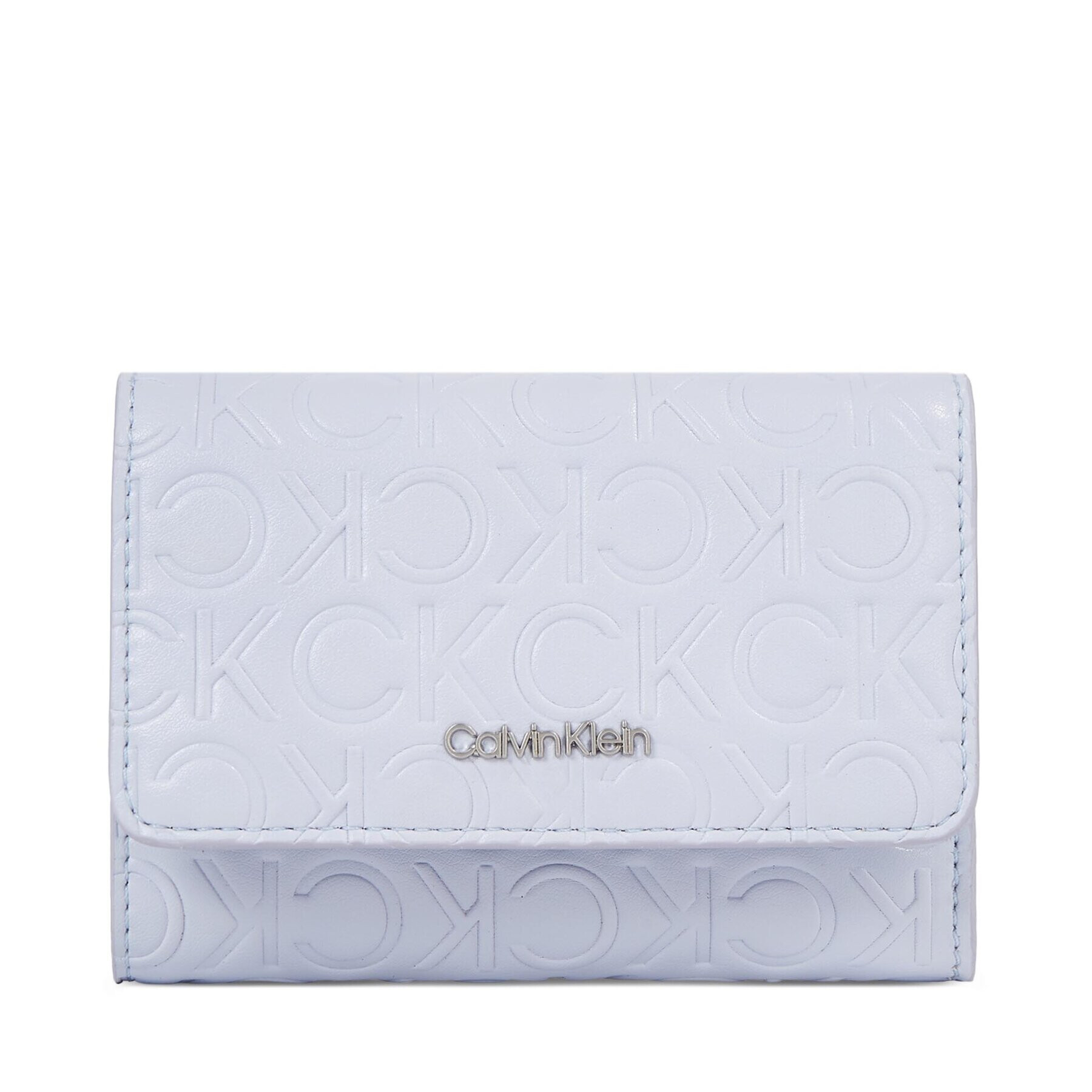 Calvin Klein Ženska denarnica Ck Must Trifold Sm Emb K60K611325 Modra - Pepit.si