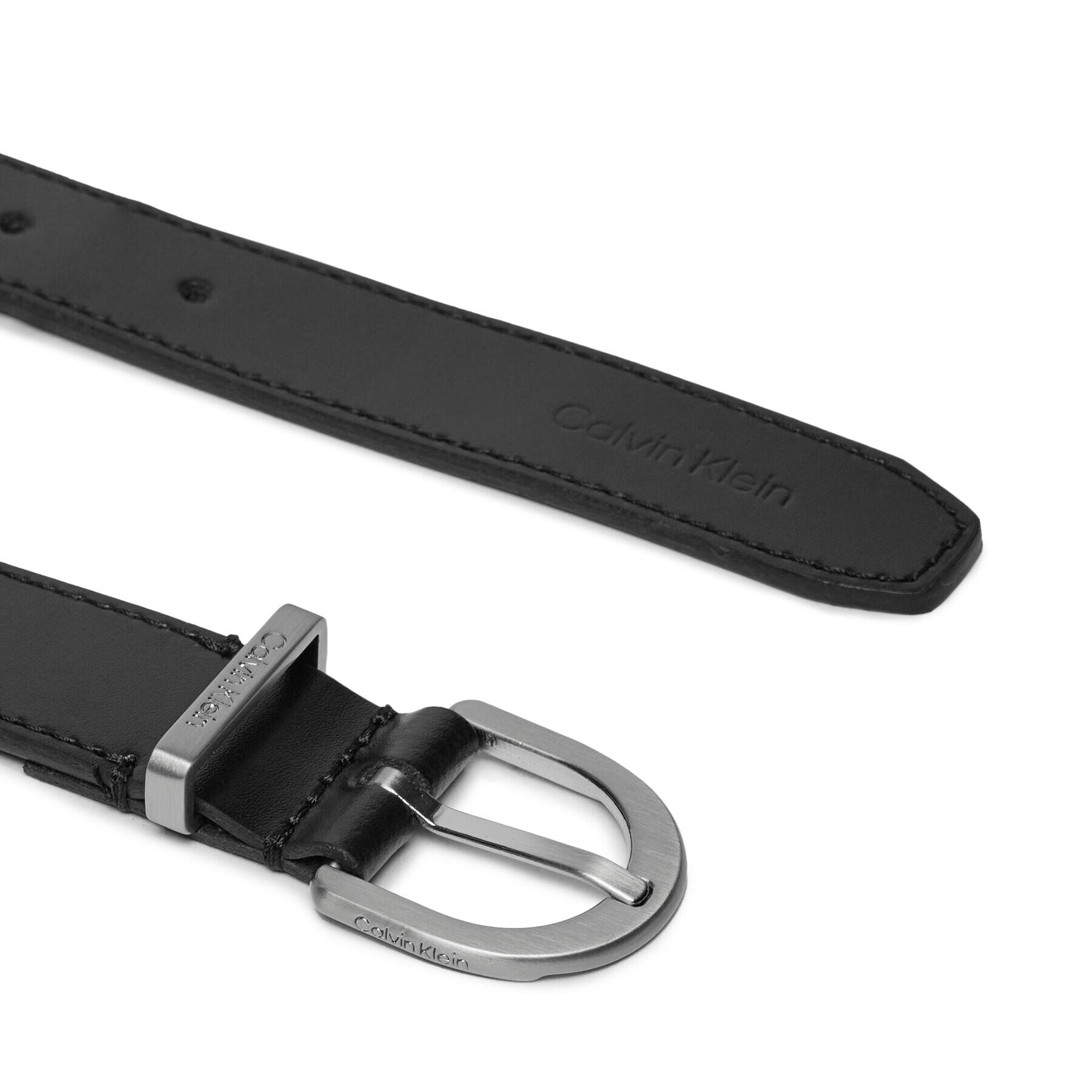 Calvin Klein Ženski pas Ck Must Metal Loop Rnd Belt 25Mm K60K610158 Črna - Pepit.si