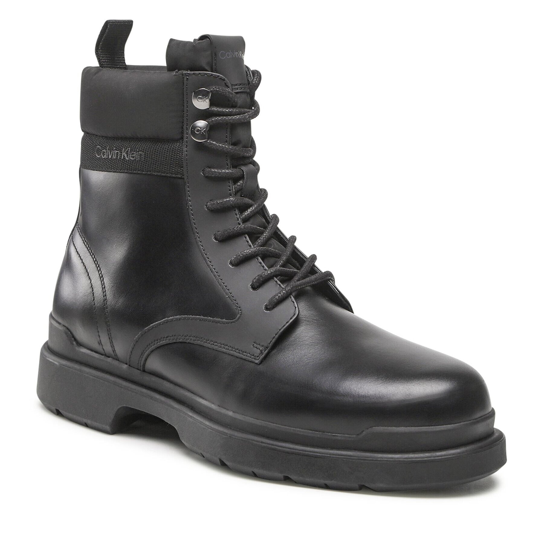 Calvin Klein Zimski škornji Lace Up Boot Mix HM0HM00862 Črna - Pepit.si