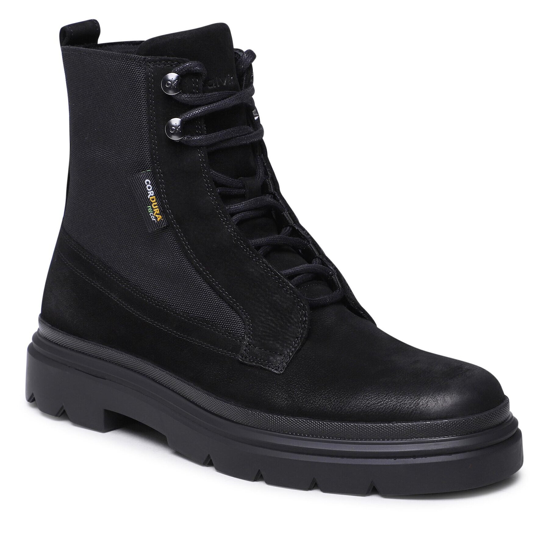 Calvin Klein Zimski škornji Lace Up Boot Mix HM0HM00942 Črna - Pepit.si