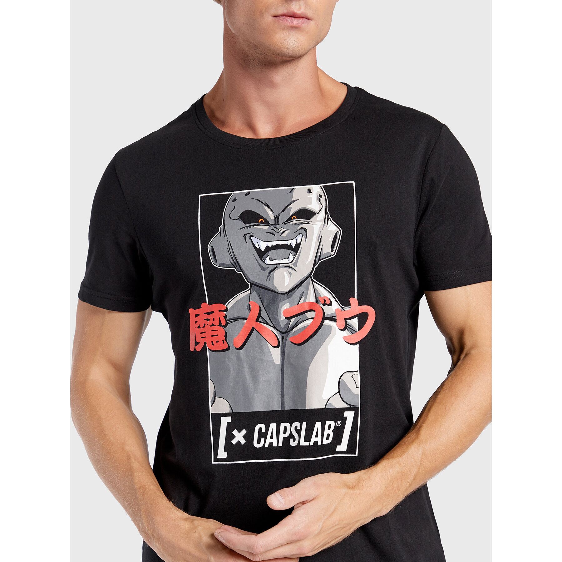 Capslab Majica Dragon Ball Z CL/DBZ4/1/TSC/BUU2 Črna Regular Fit - Pepit.si