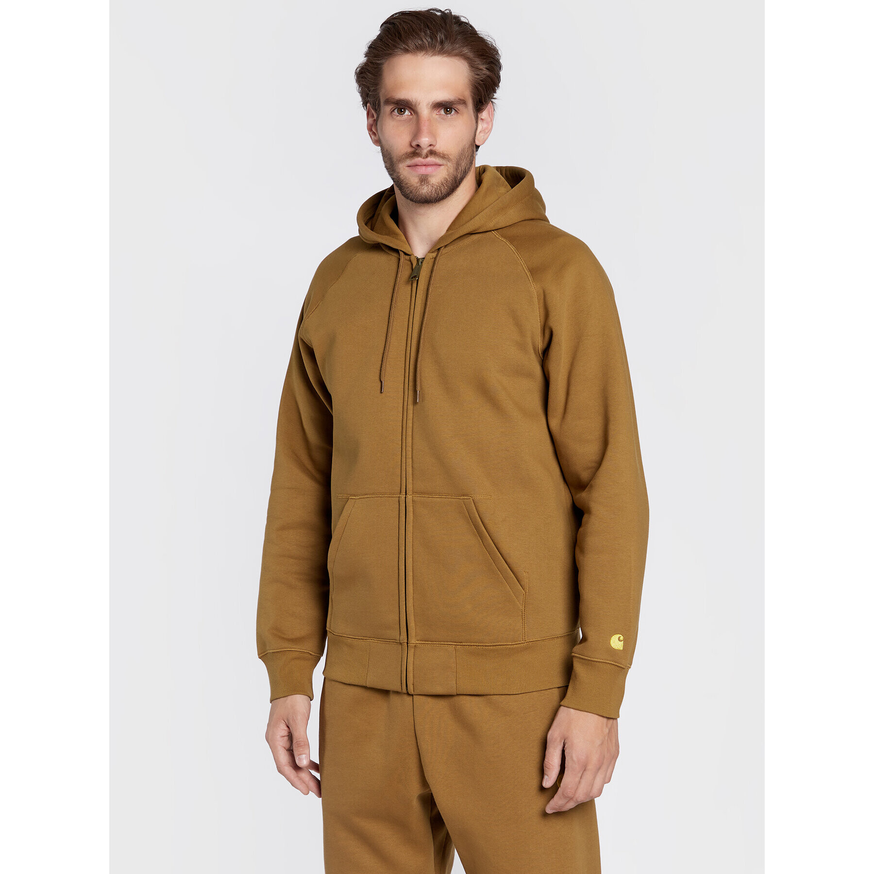 Carhartt WIP Jopa Chase I026385 Rjava Regular Fit - Pepit.si