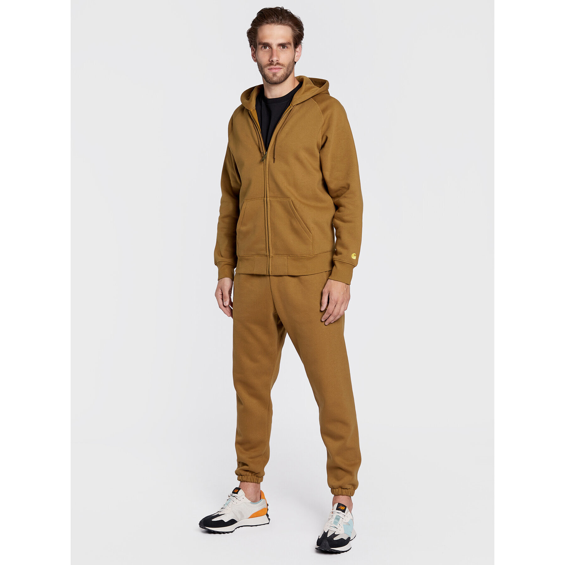 Carhartt WIP Jopa Chase I026385 Rjava Regular Fit - Pepit.si