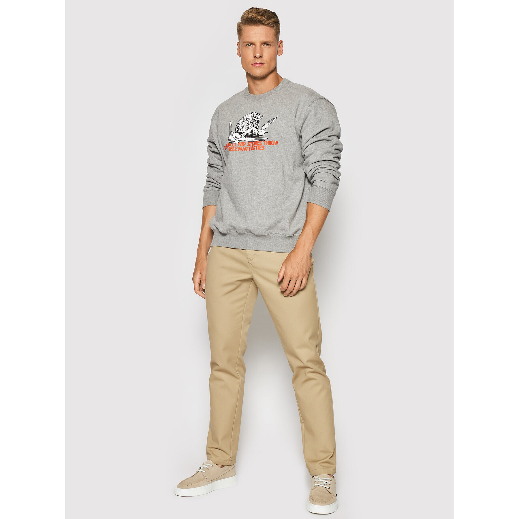 Carhartt WIP Jopa Stones Throw I029382 Siva Loose Fit - Pepit.si