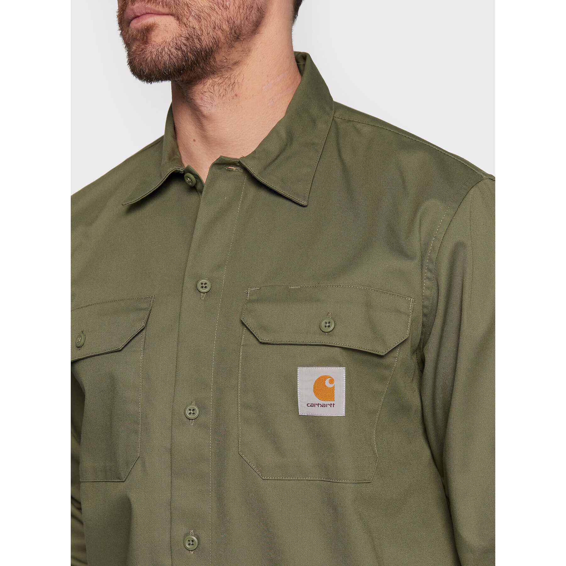 Carhartt WIP Srajca Master I027579 Zelena Regular Fit - Pepit.si