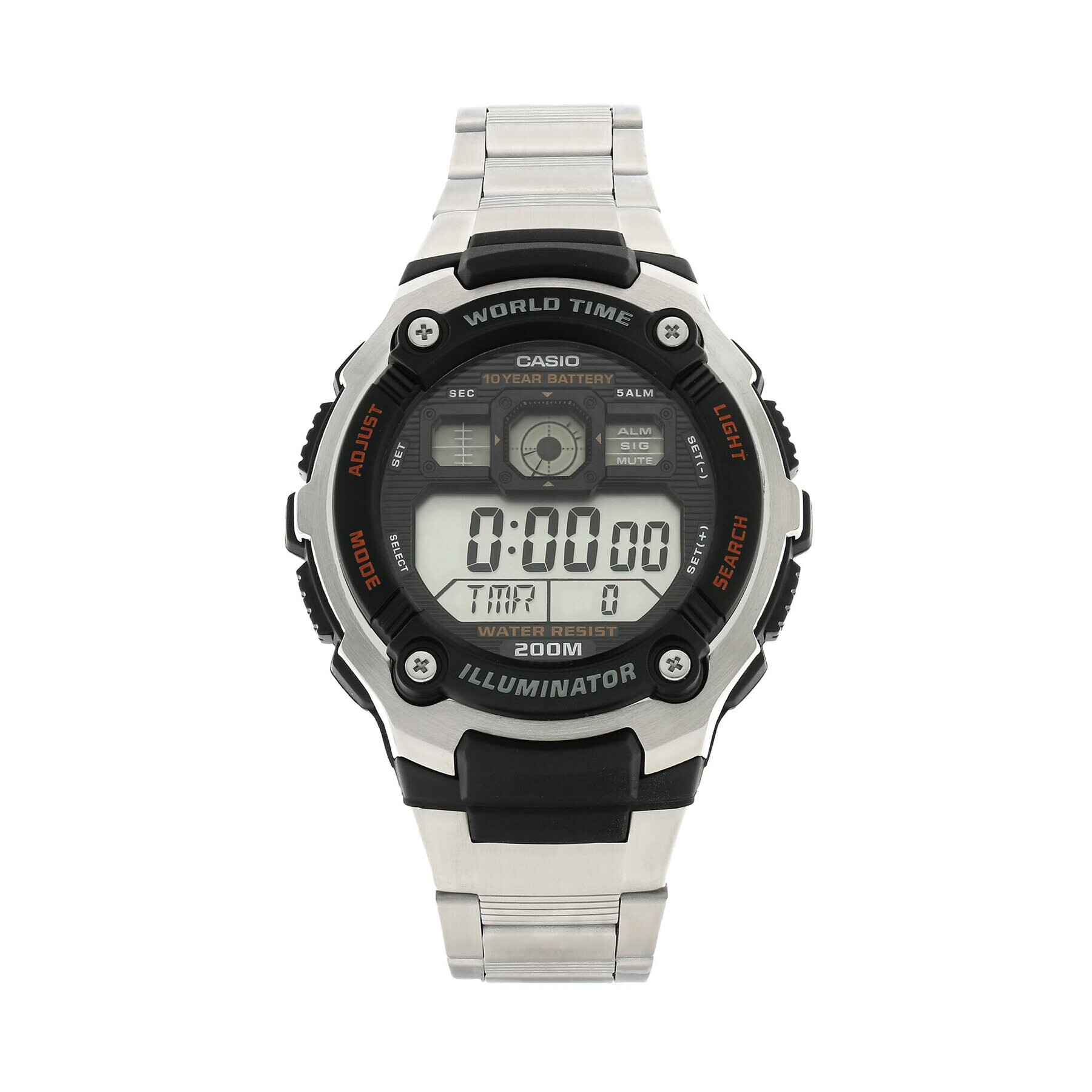 Casio Ročna ura AE-2000WD-1AVEF Srebrna - Pepit.si