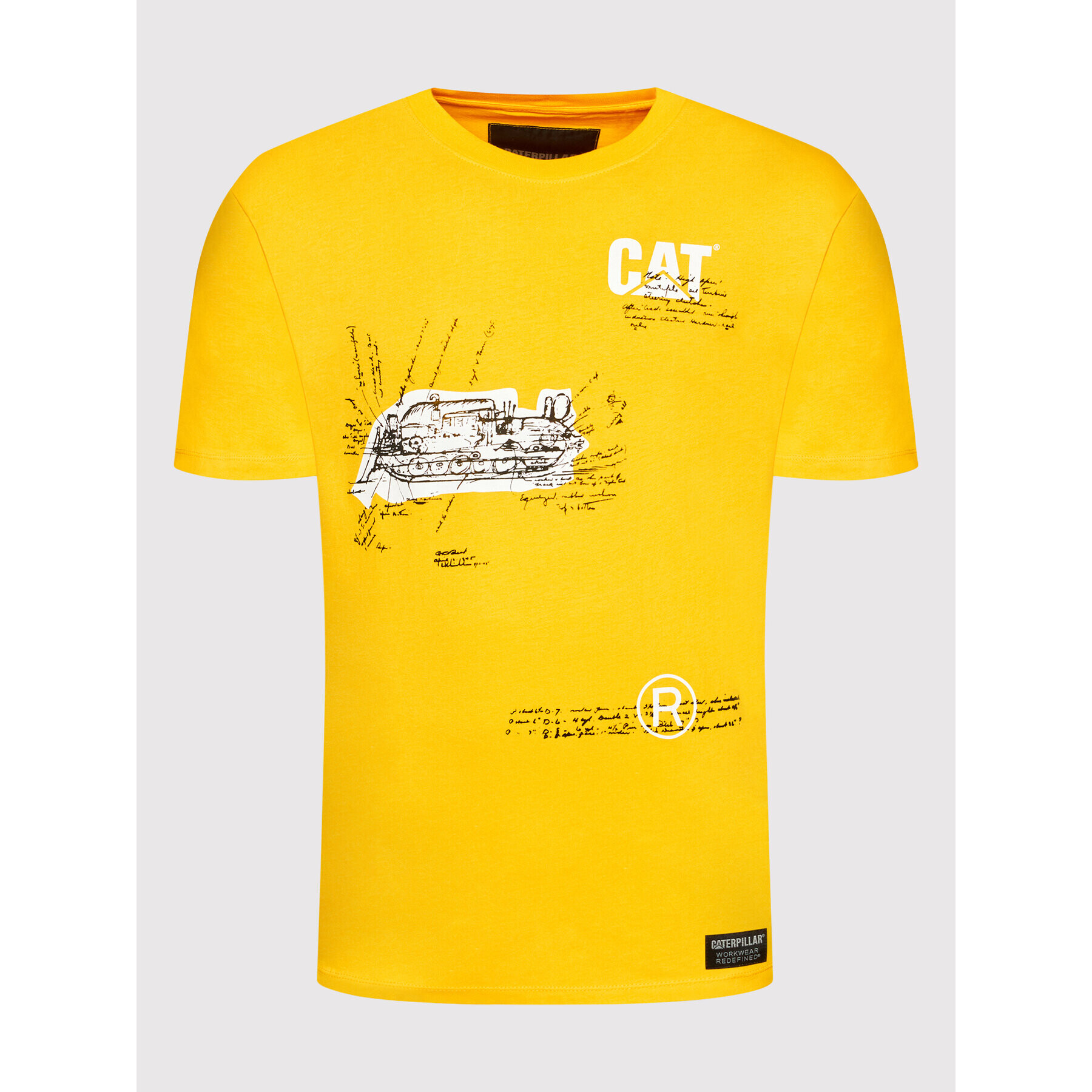 CATerpillar Majica 2511875 Rumena Regular Fit - Pepit.si