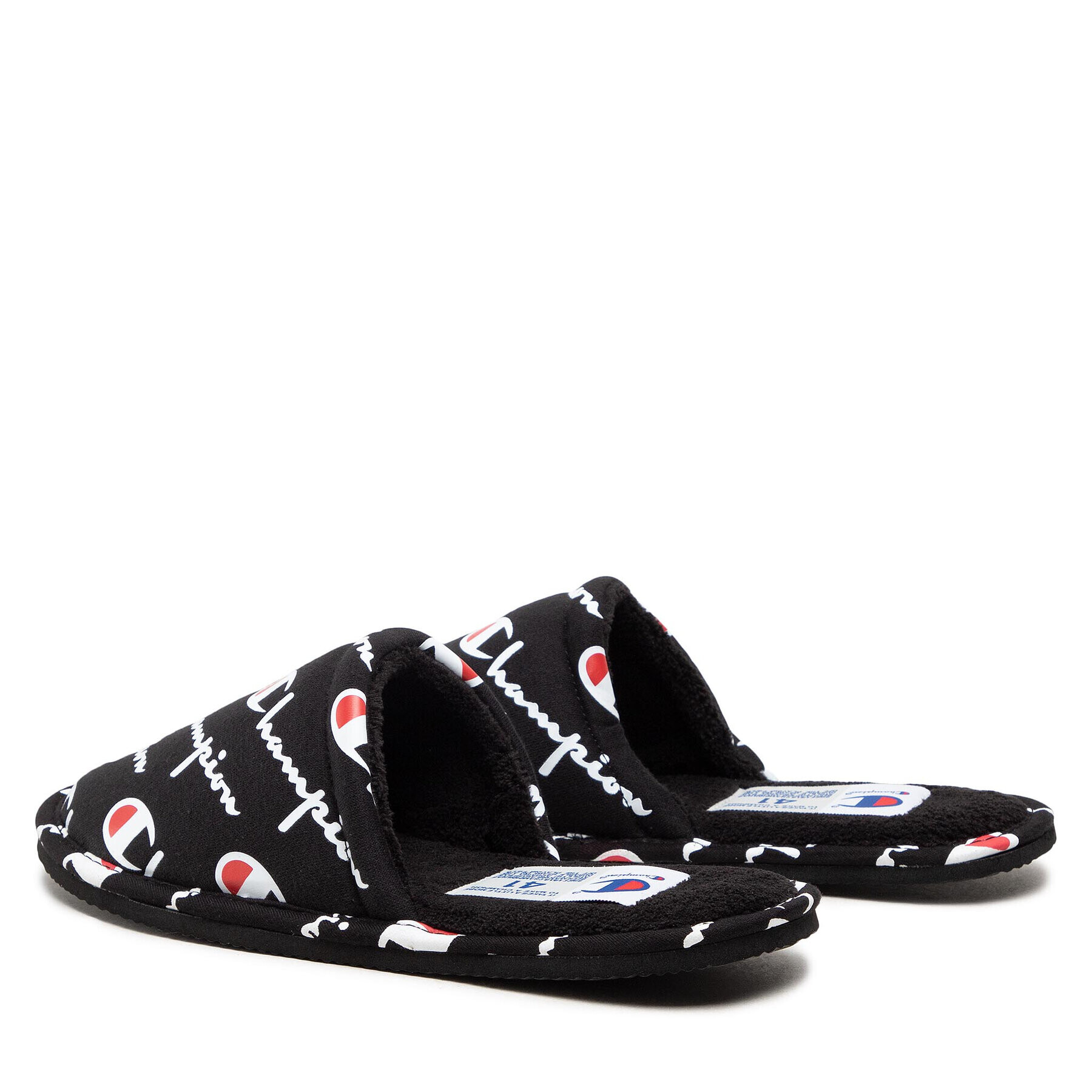 Champion Copati Slide Sleepover Script S21762-CHA-KK001 Črna - Pepit.si