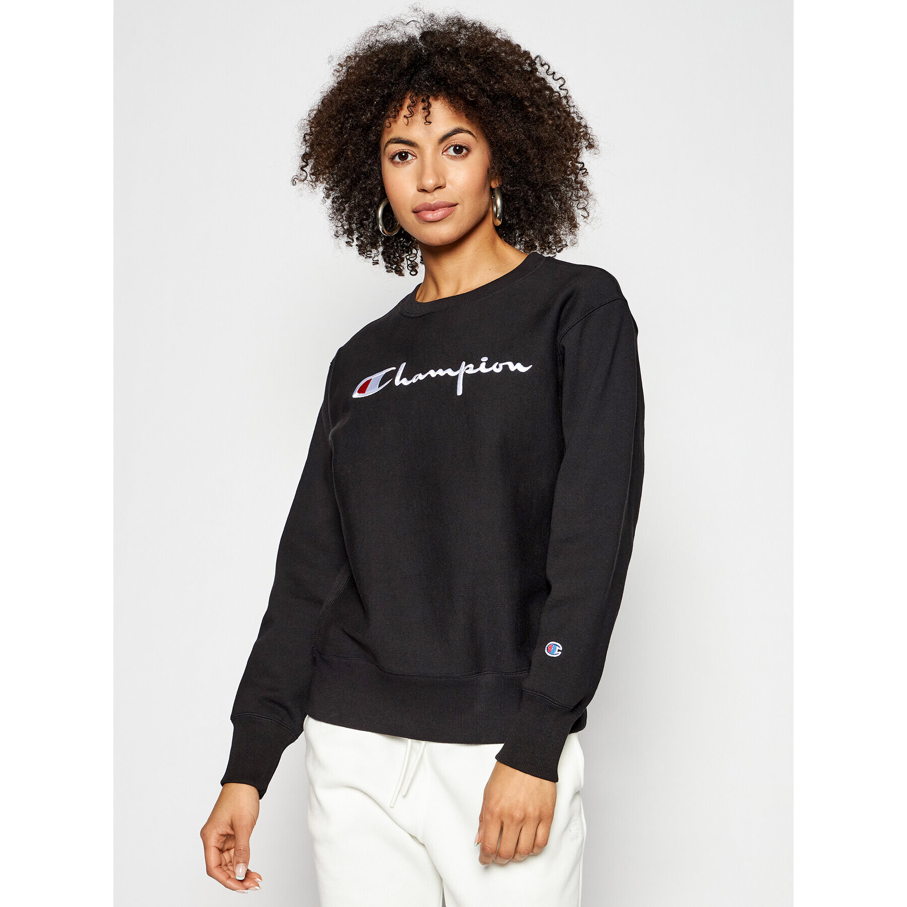 Champion Jopa Crewneck 113152 Črna Standard Fit - Pepit.si