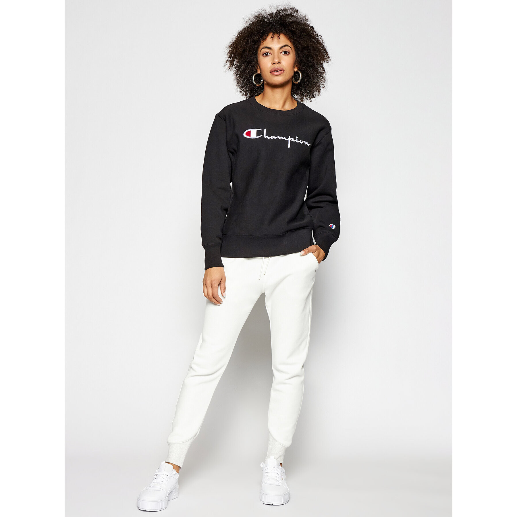 Champion Jopa Crewneck 113152 Črna Standard Fit - Pepit.si