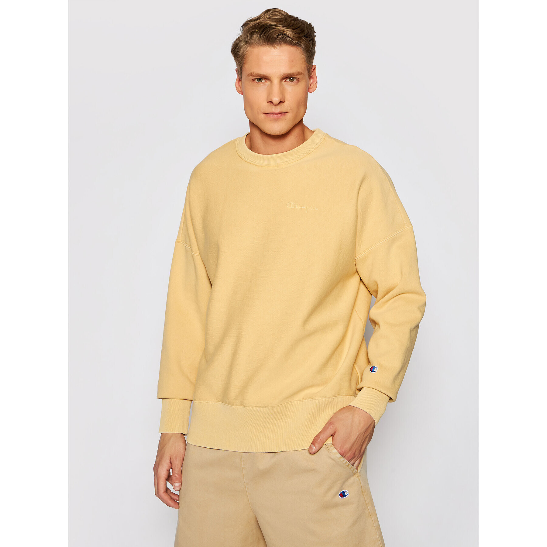 Champion Jopa Crewneck 216199 Rumena Regular Fit - Pepit.si