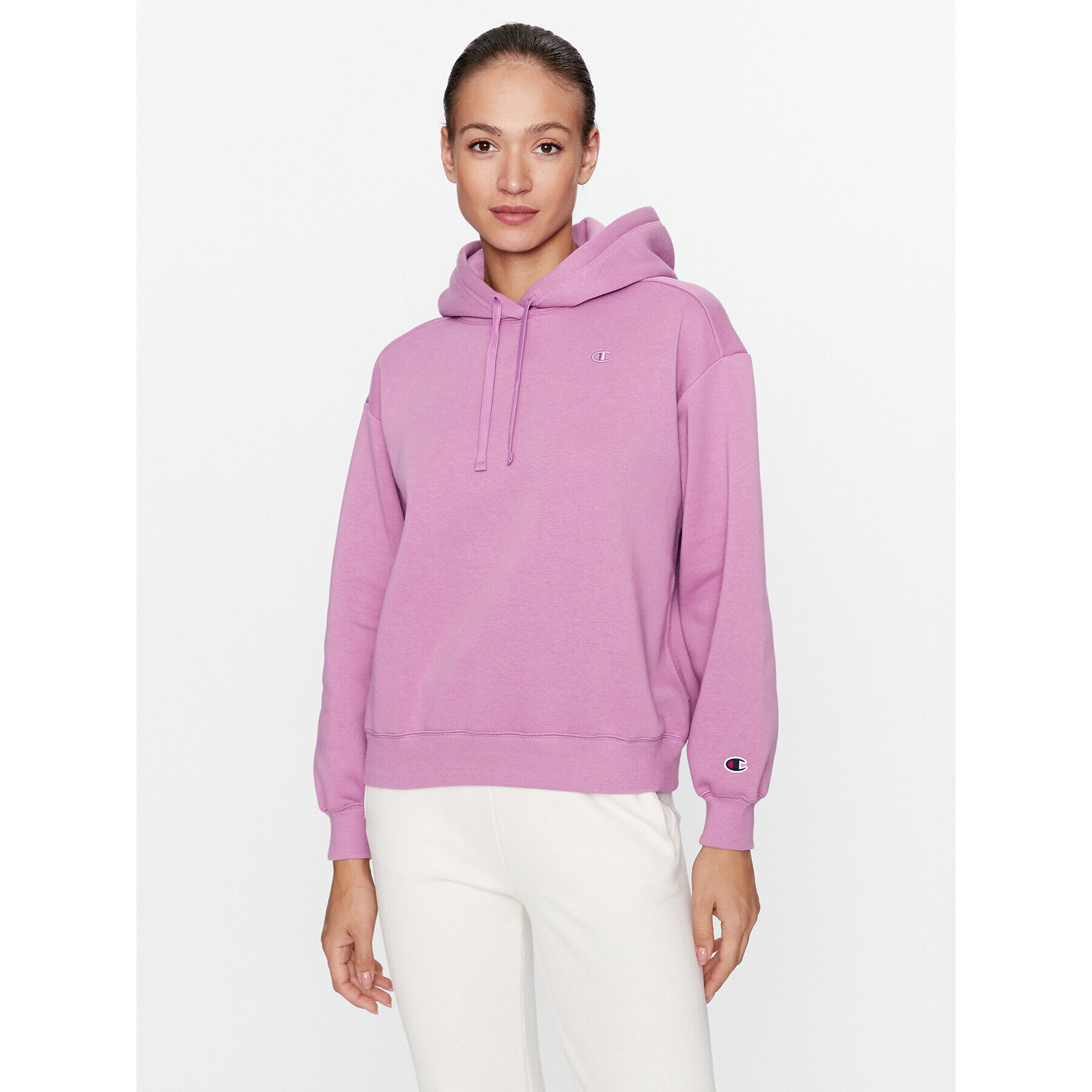 Champion Jopa Hooded Sweatshirt 116678 Roza Custom Fit - Pepit.si