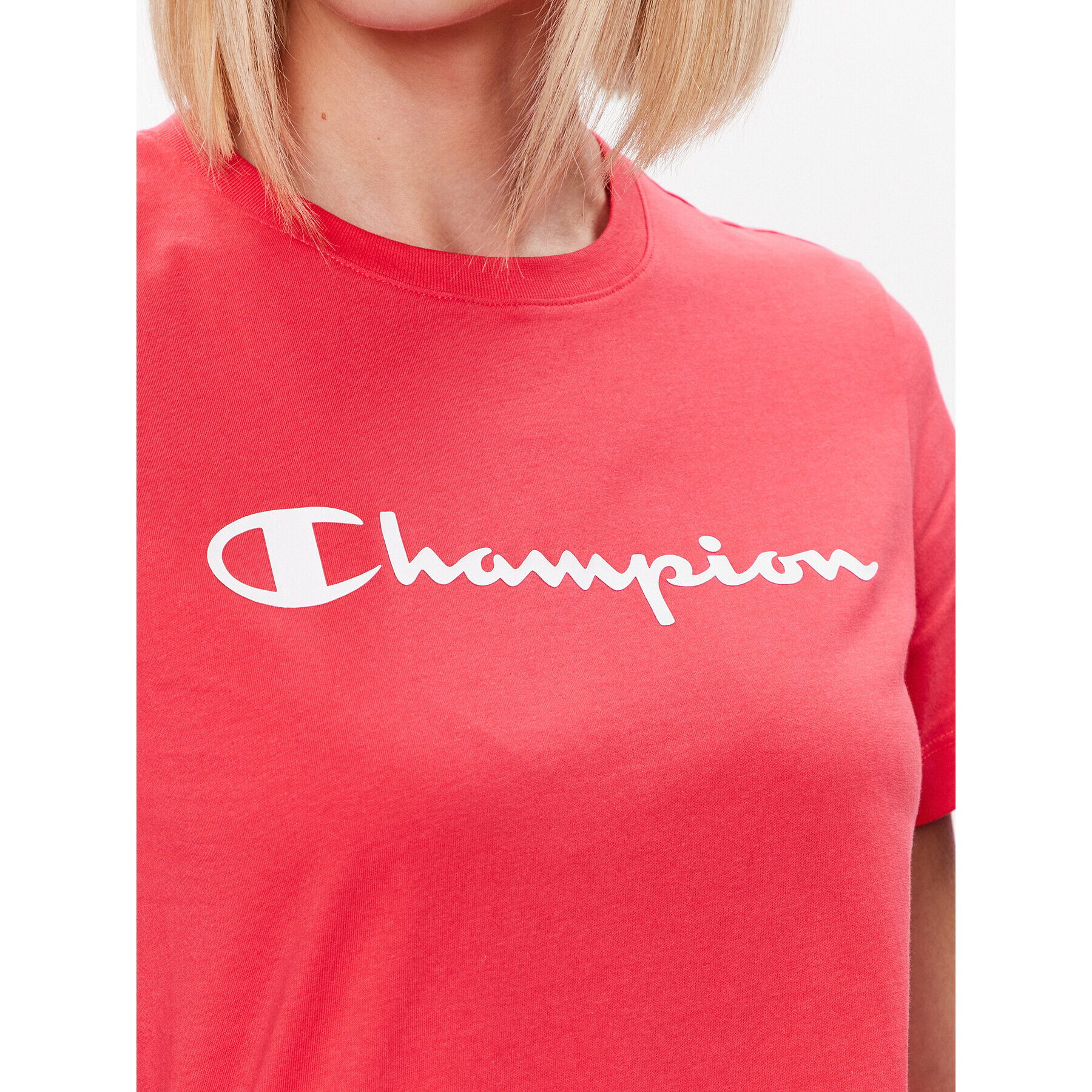 Champion Majica 114911 Rdeča Regular Fit - Pepit.si