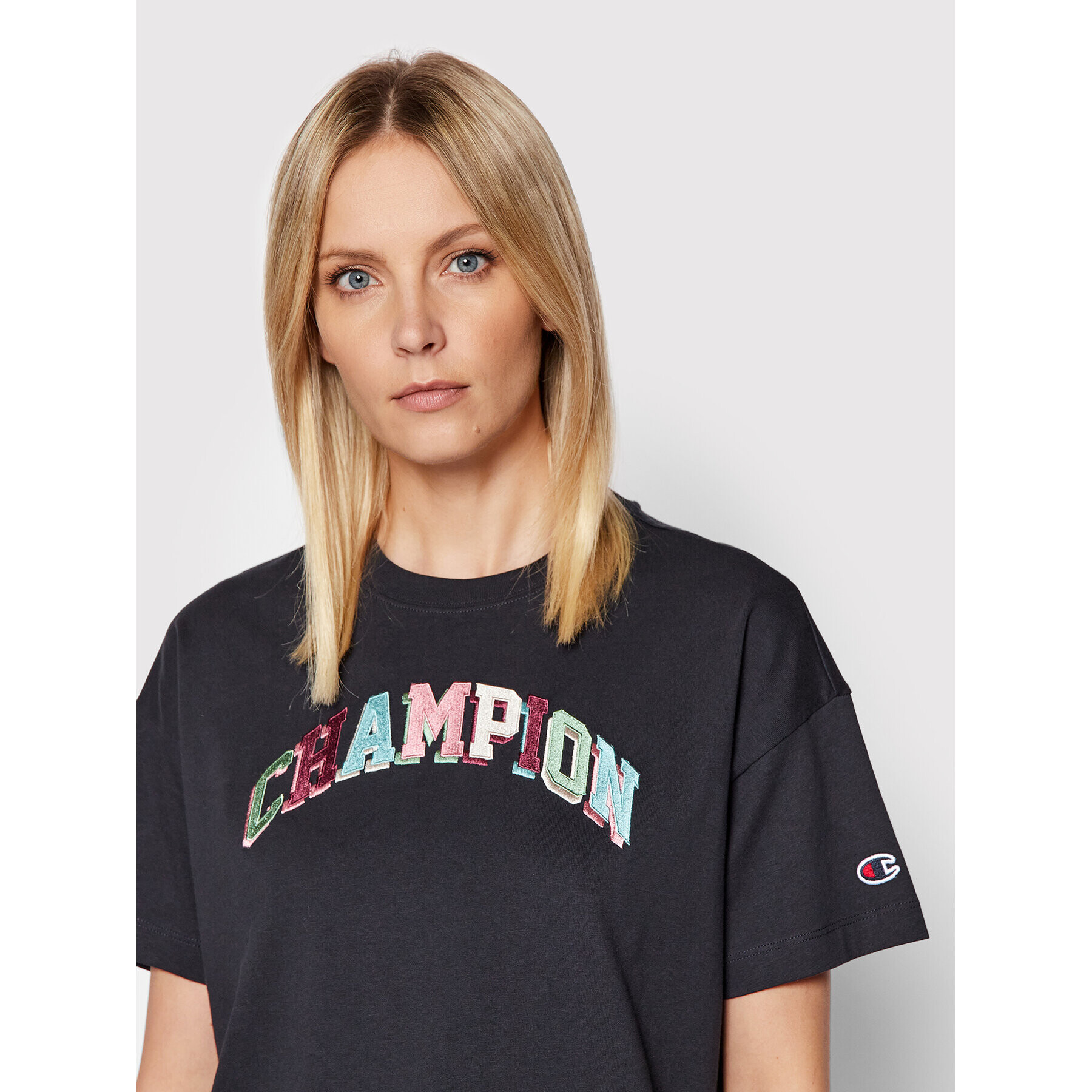 Champion Majica 115190 Črna Regular Fit - Pepit.si