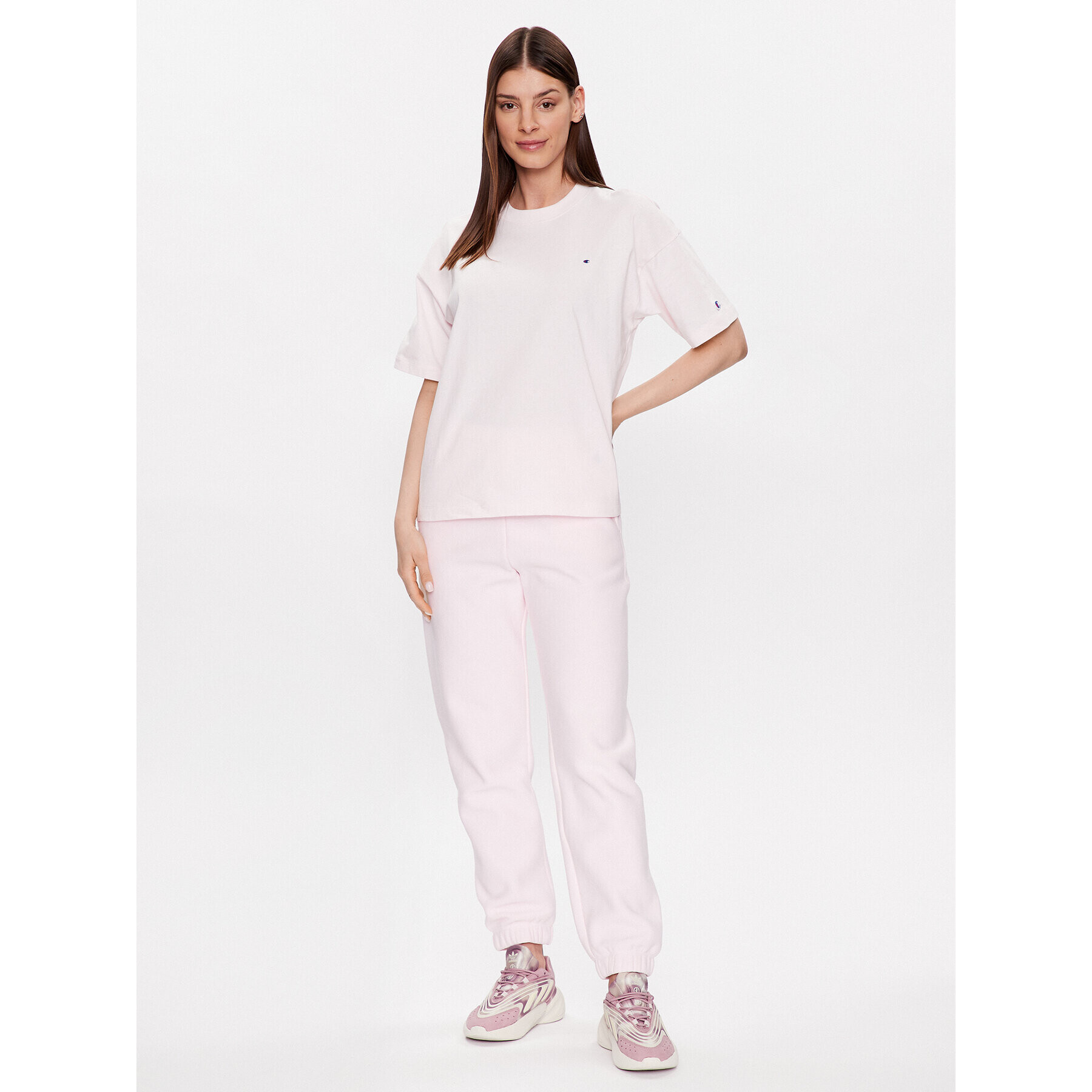 Champion Majica 116249 Roza Oversize - Pepit.si