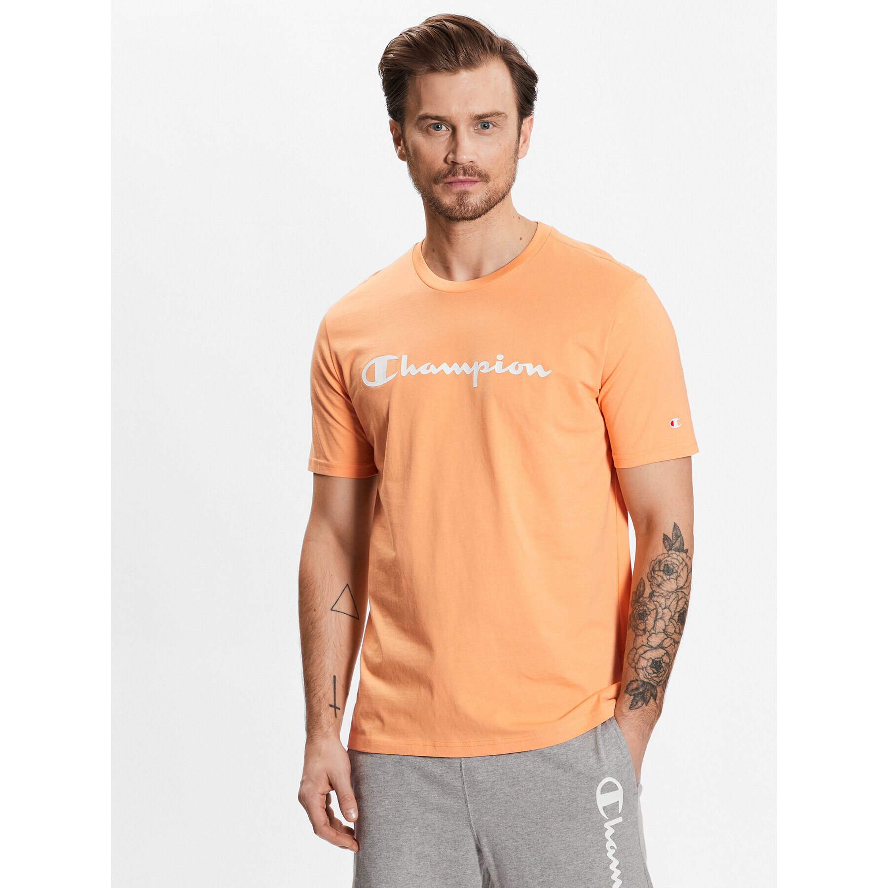 Champion Majica 218531 Oranžna Regular Fit - Pepit.si