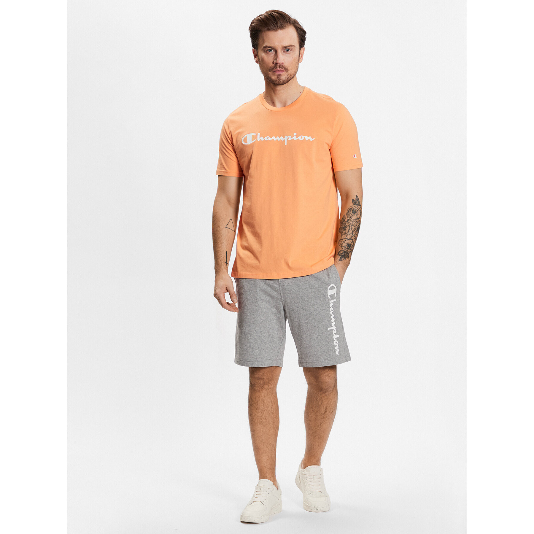 Champion Majica 218531 Oranžna Regular Fit - Pepit.si