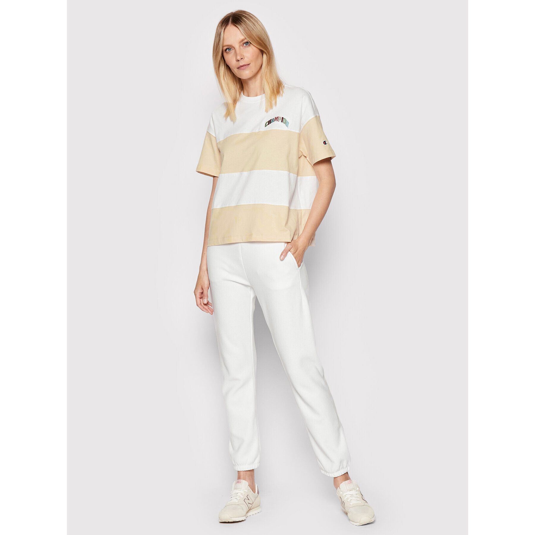 Champion Majica Preppy Inspired 114968 Pisana Relaxed Fit - Pepit.si