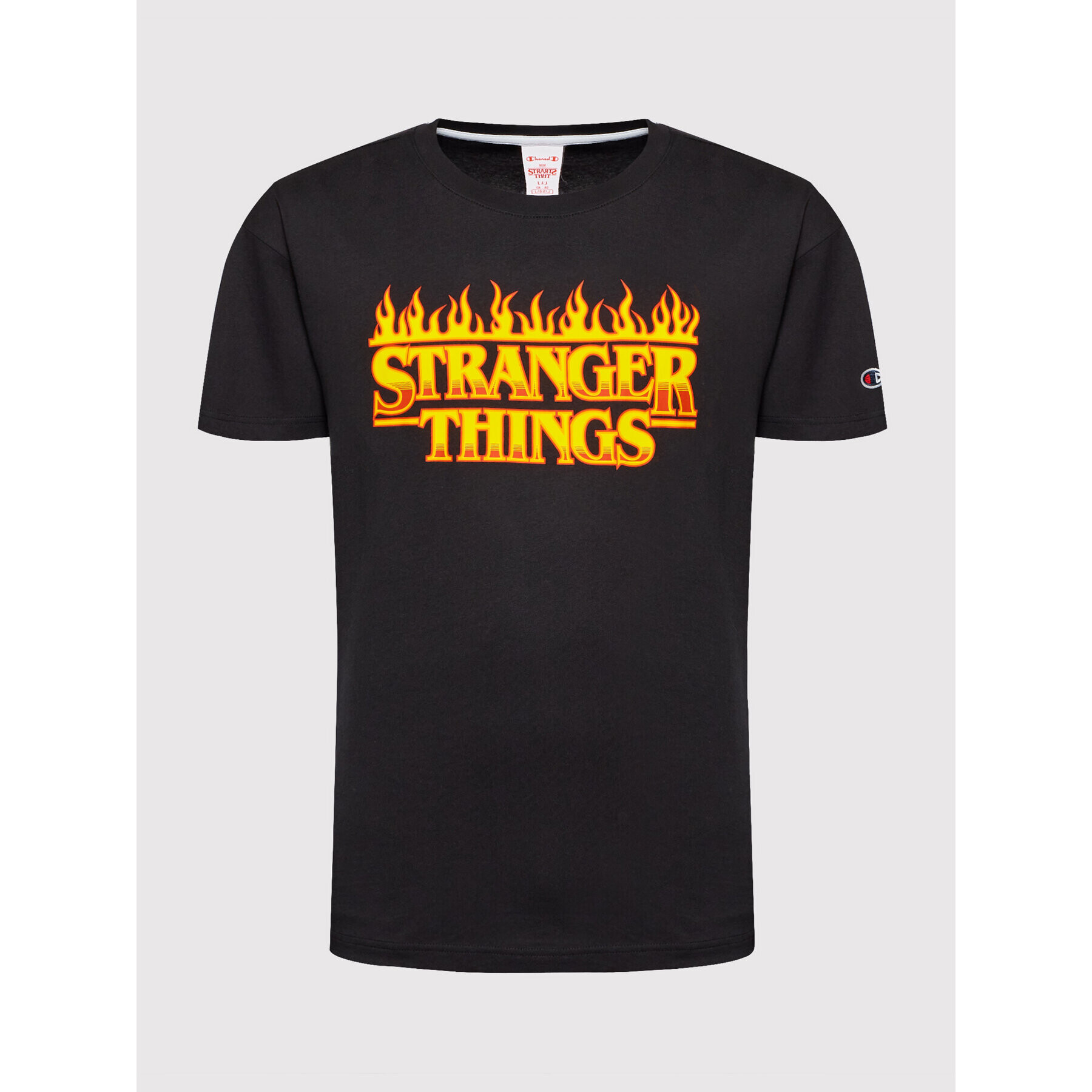 Champion Majica STRANGER THINGS Unisex 217791 Črna Custom Fit - Pepit.si