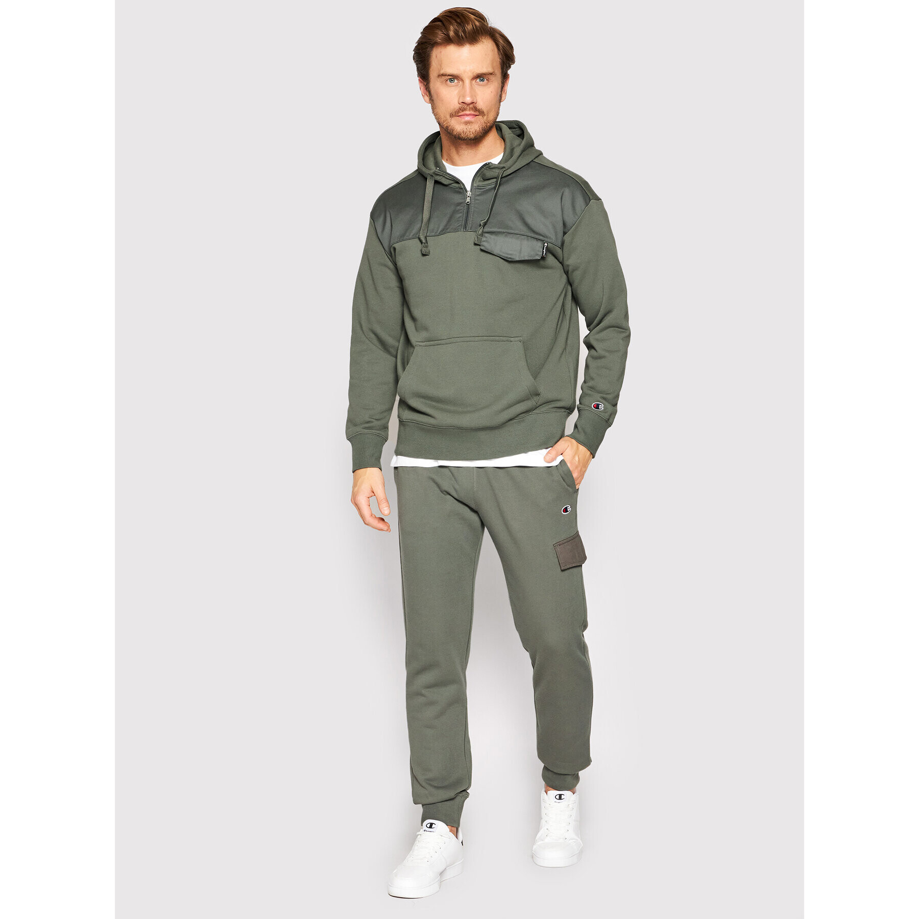 Champion Spodnji del trenirke 217074 Zelena Custom Fit - Pepit.si