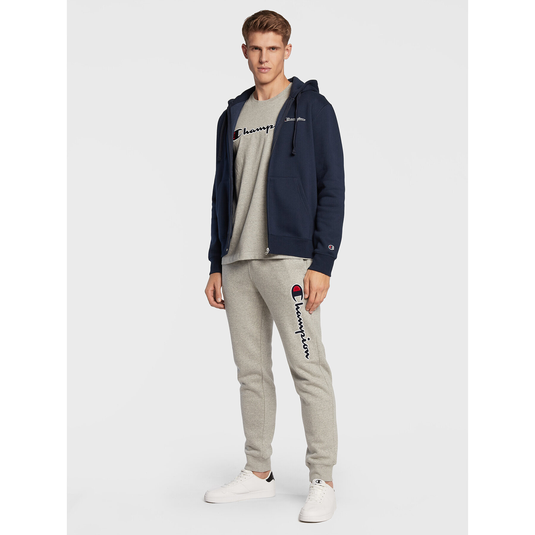 Champion Spodnji del trenirke 217860 Siva Regular Fit - Pepit.si