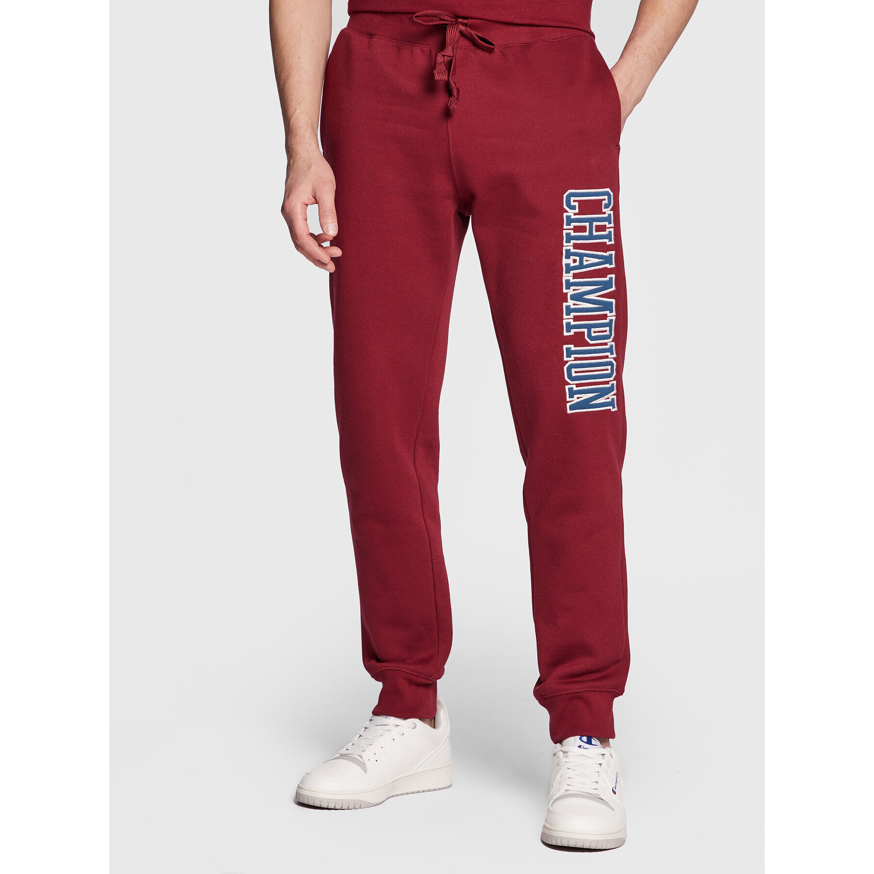 Champion Spodnji del trenirke Heavy Fleece Bookstore Logo 217880 Bordo rdeča Regular Fit - Pepit.si