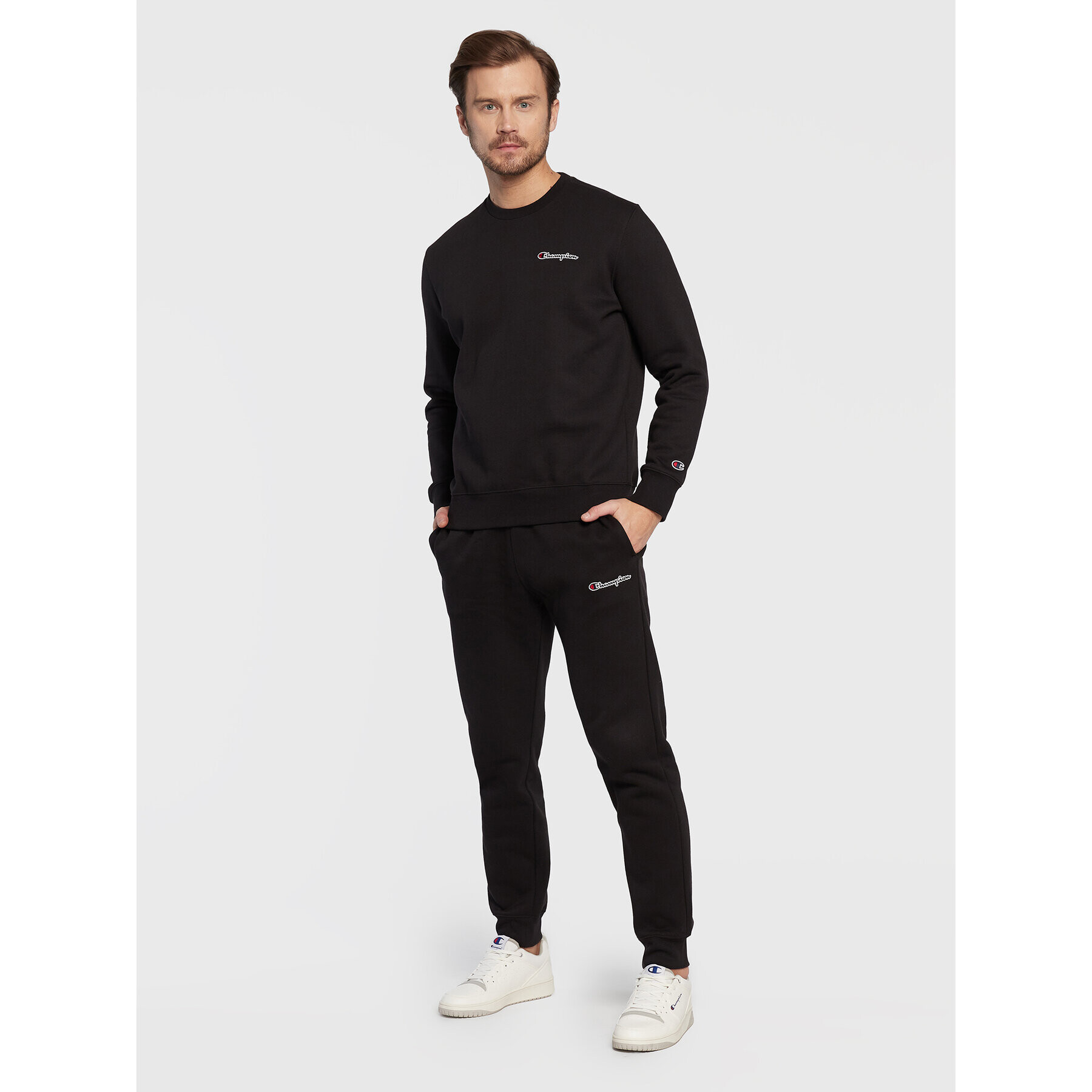 Champion Spodnji del trenirke Rib Cuff 217867 Črna Regular Fit - Pepit.si