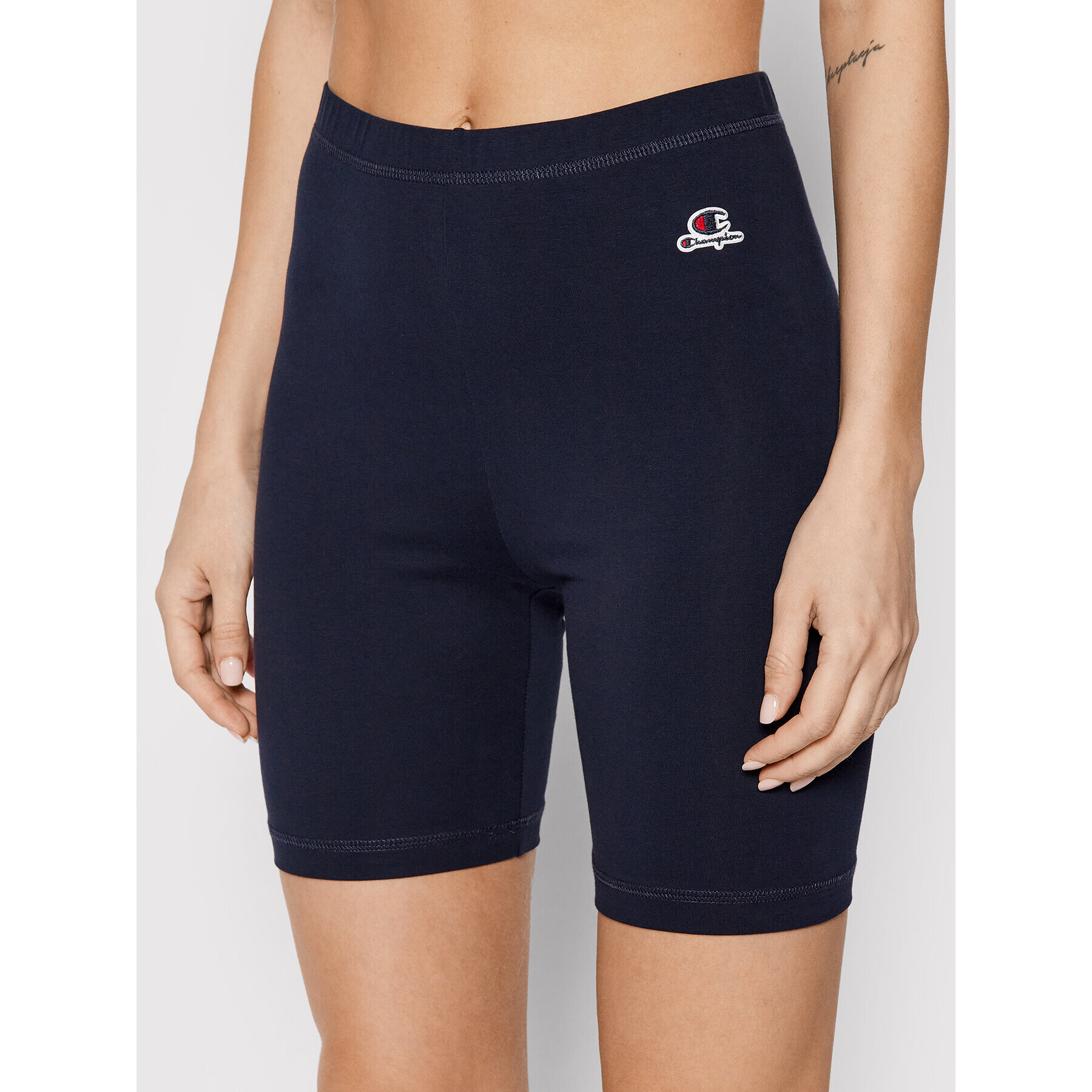 Champion Športne kratke hlače High Waist 114940 Mornarsko modra Athletic Fit - Pepit.si