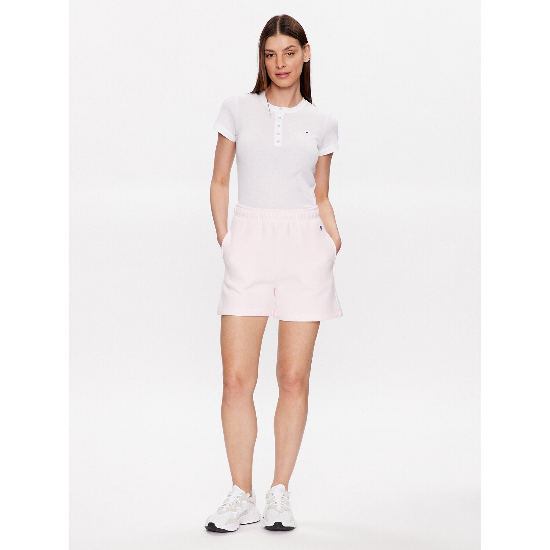 Champion Športne kratke hlače Minimal Reverse Weave 116247 Roza Regular Fit - Pepit.si