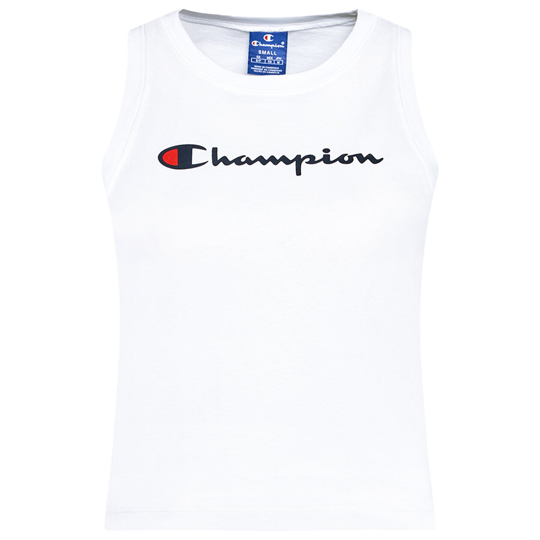 Champion Top Jacquard Logo Tape 112768 Bela Custom Fit - Pepit.si