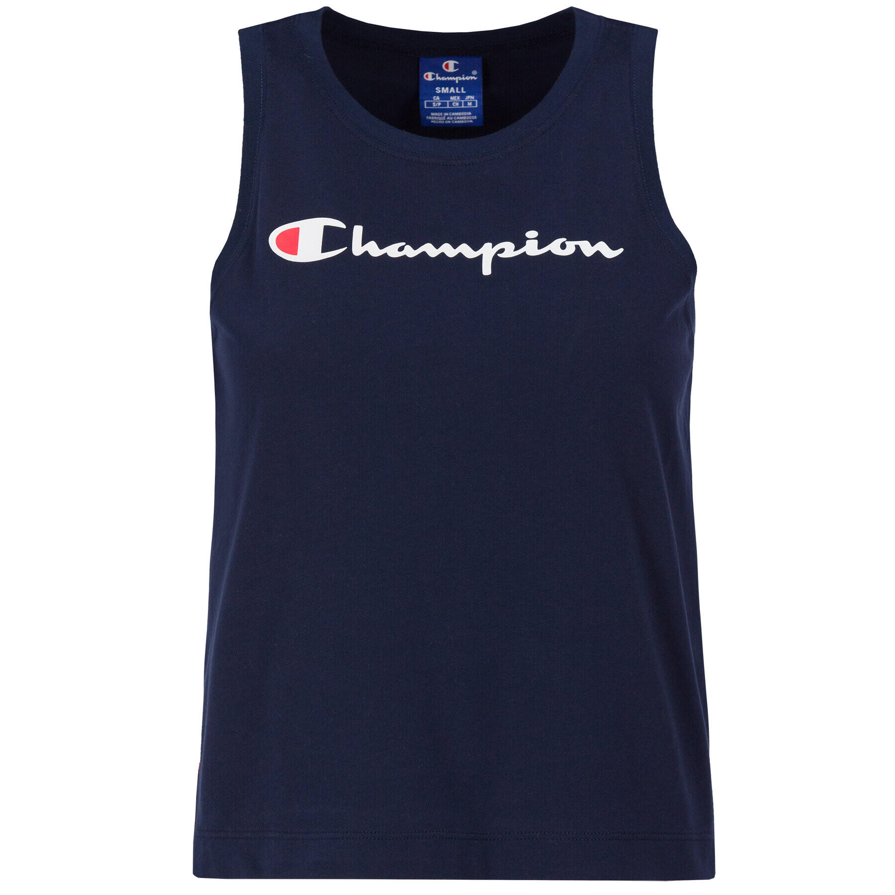 Champion Top Jacquard Logo Tape 112768 Mornarsko modra Regular Fit - Pepit.si