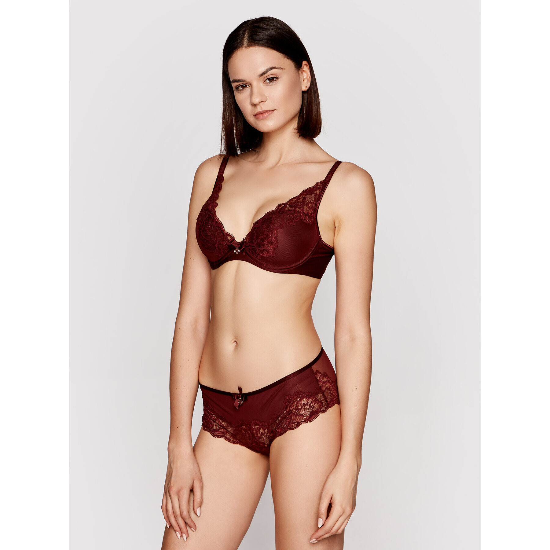 Chantelle Push-Up nedrček Orangerie C67620 Bordo rdeča - Pepit.si