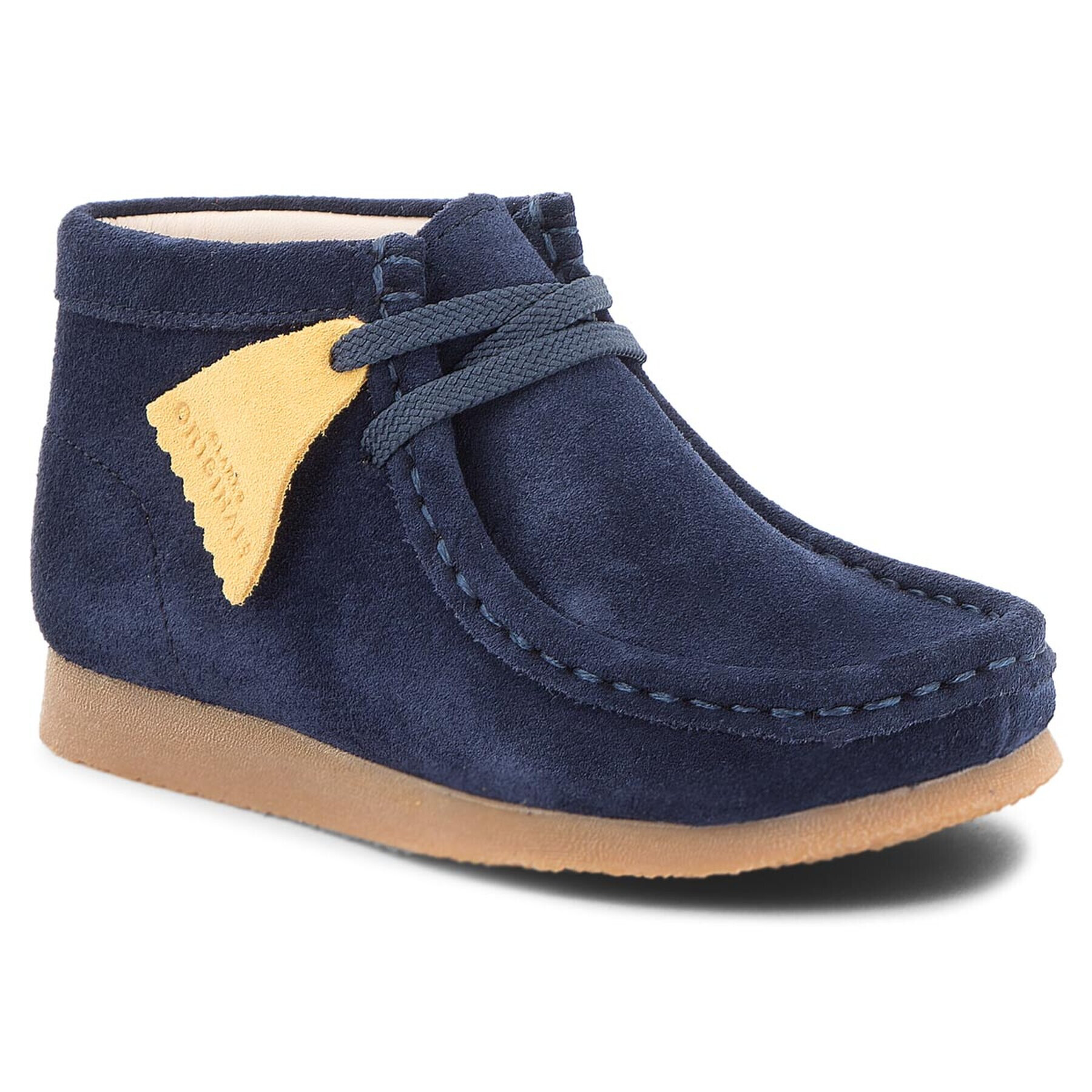 Clarks Gležnjarji Wallabee Bt 261338947 Mornarsko modra - Pepit.si