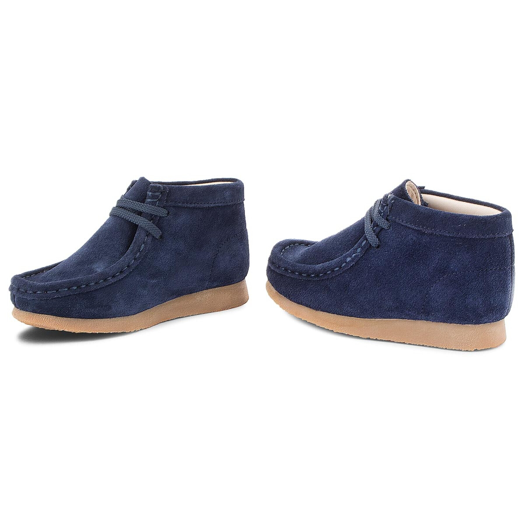 Clarks Gležnjarji Wallabee Bt 261338947 Mornarsko modra - Pepit.si