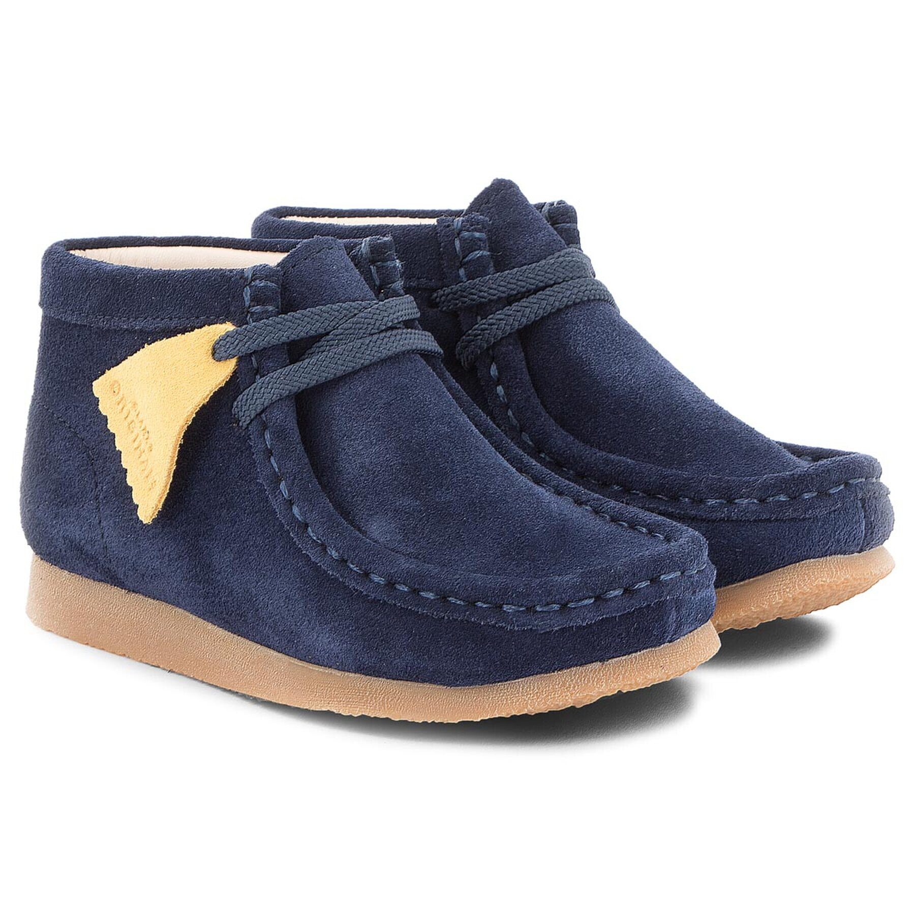 Clarks Gležnjarji Wallabee Bt 261338947 Mornarsko modra - Pepit.si