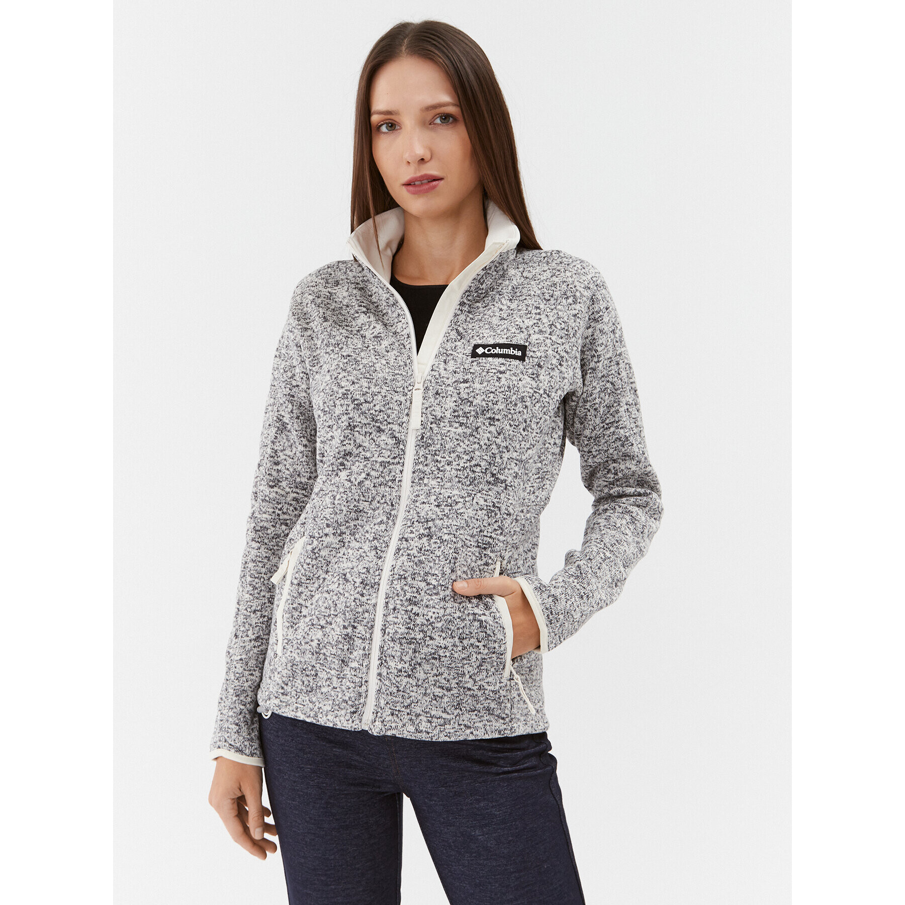 Columbia Flis W Sweater Weather™ Full Zip Siva Regular Fit - Pepit.si