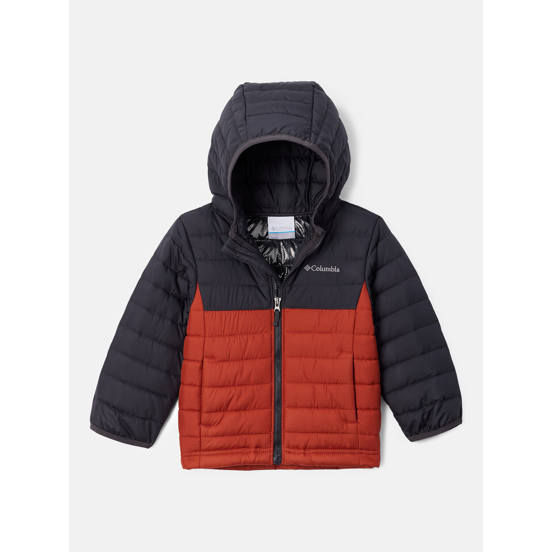 Columbia Puhovka Powder Lite™ Boys Hooded Jacket Oranžna Regular Fit - Pepit.si