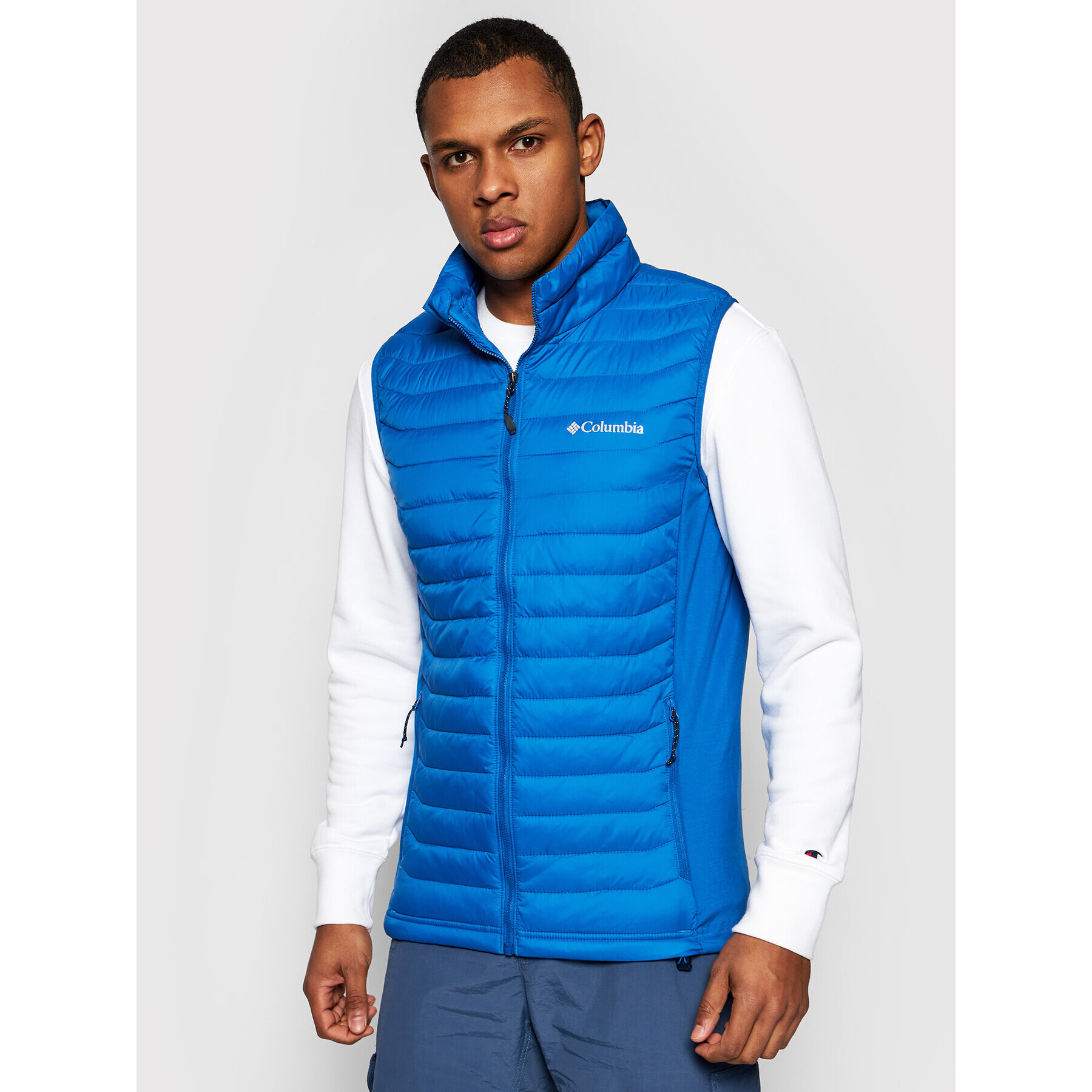 Columbia Telovnik Powder Pass Vest 1842414 Modra Regular Fit - Pepit.si