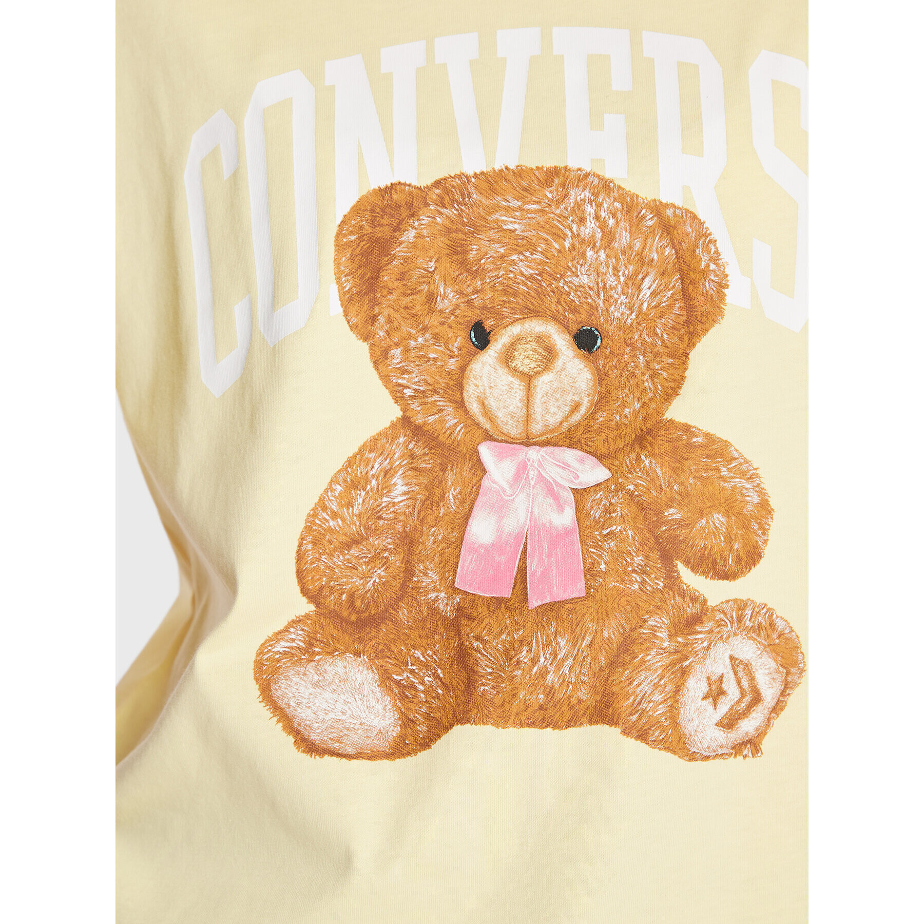 Converse Majica Teddy Bear 10023881-A02 Rumena Loose Fit - Pepit.si