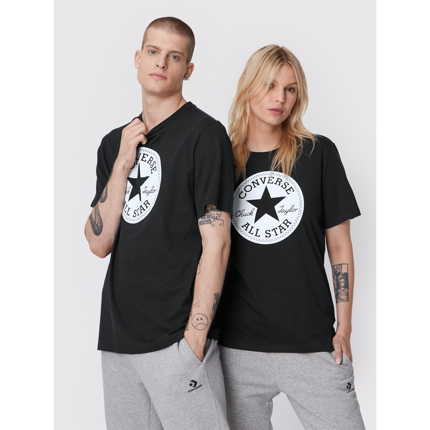 Converse Majica Unisex 10023854-A03 Črna Standard Fit - Pepit.si