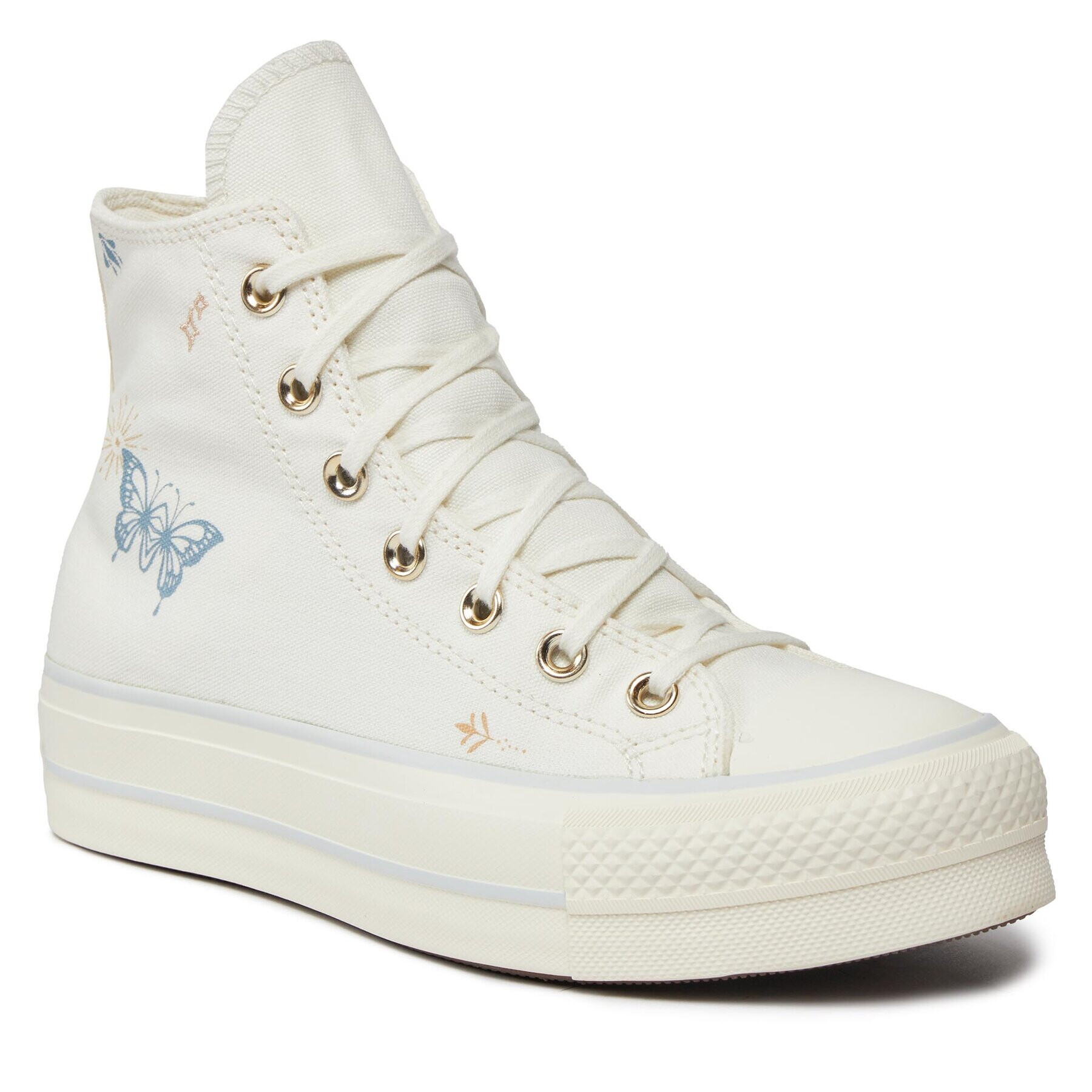 Converse Modne superge All Star Lift Platform Tiny Tattoos A07135C Bela - Pepit.si