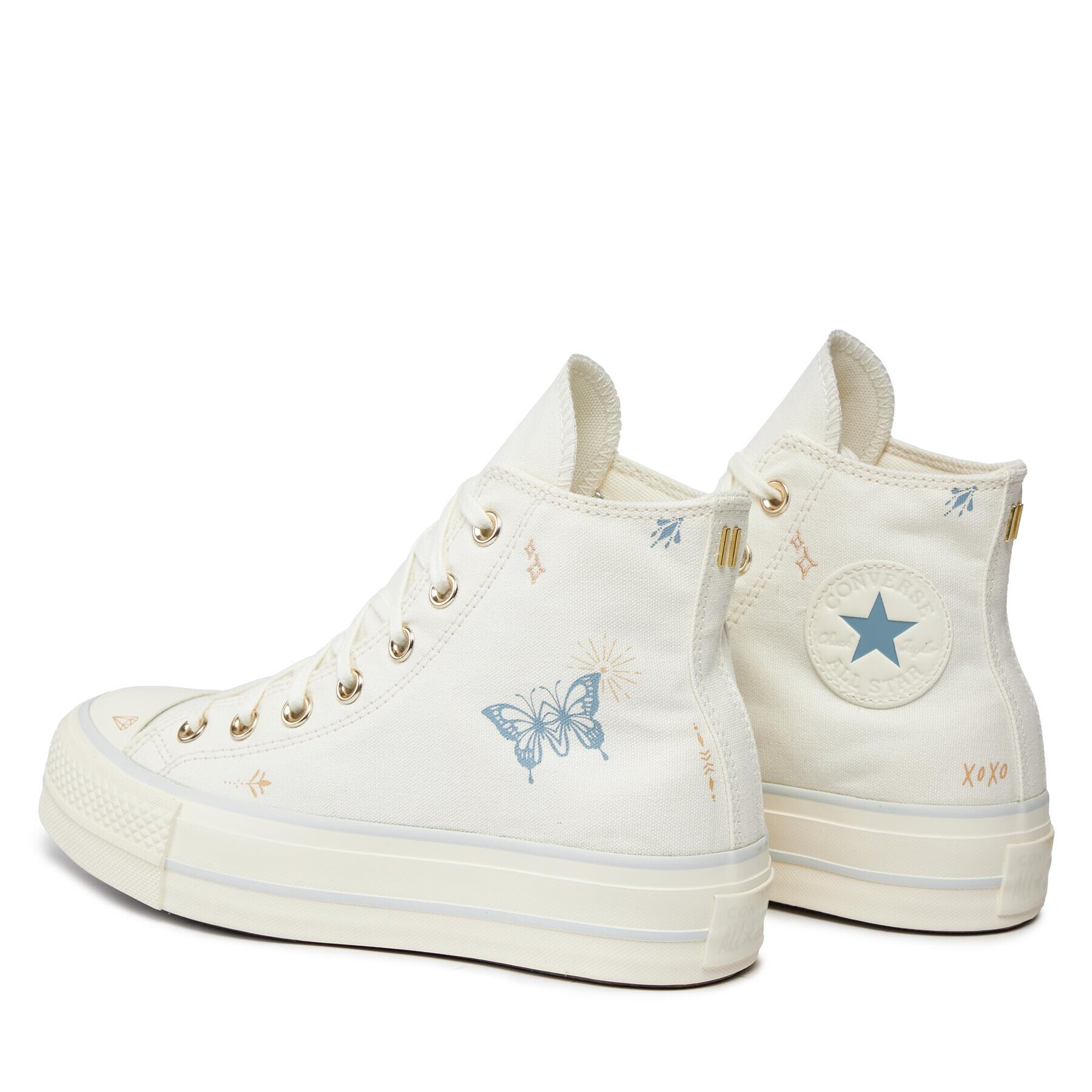 Converse Modne superge All Star Lift Platform Tiny Tattoos A07135C Bela - Pepit.si