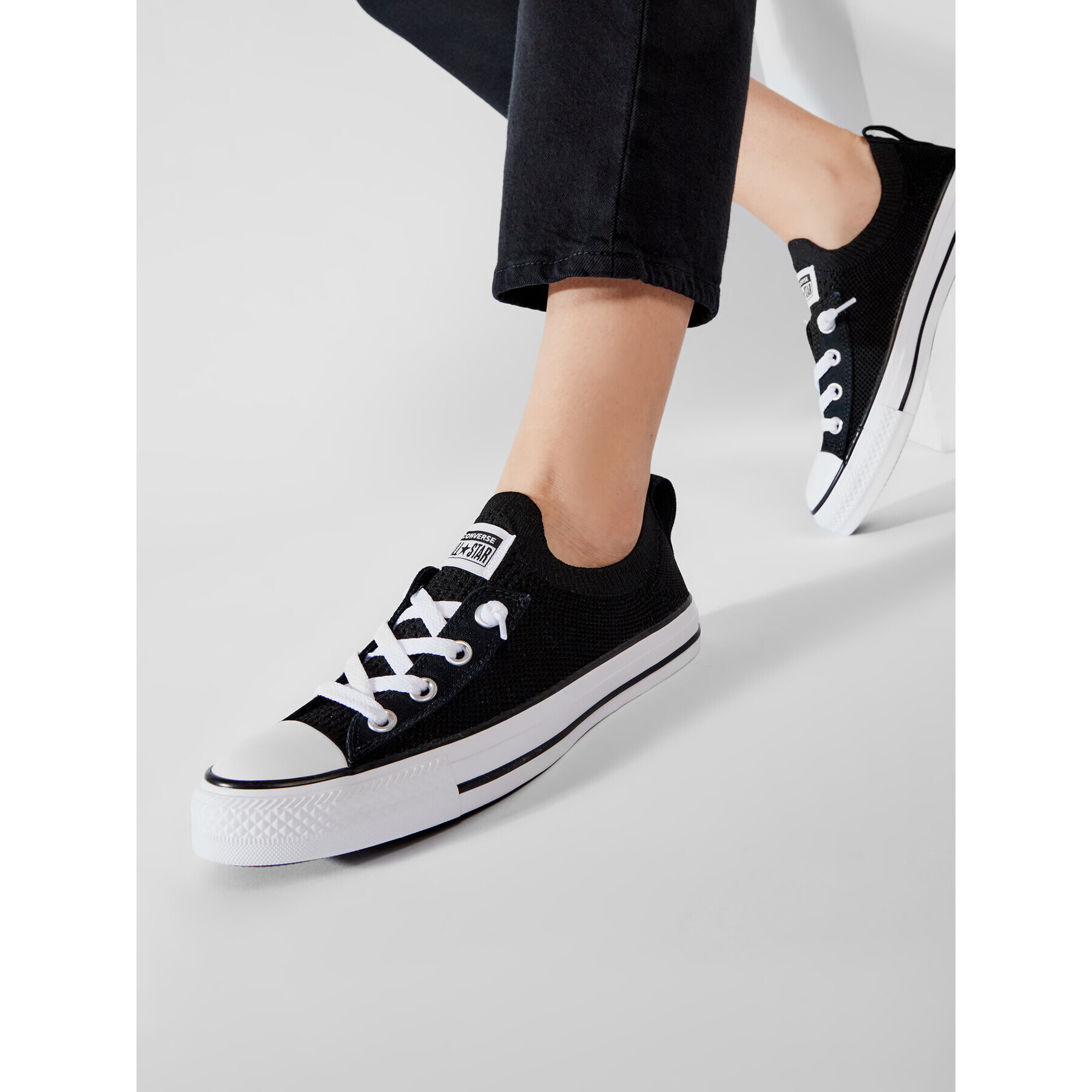 Converse Modne superge Ctas Shoreline Knit Slip 565489C Črna - Pepit.si