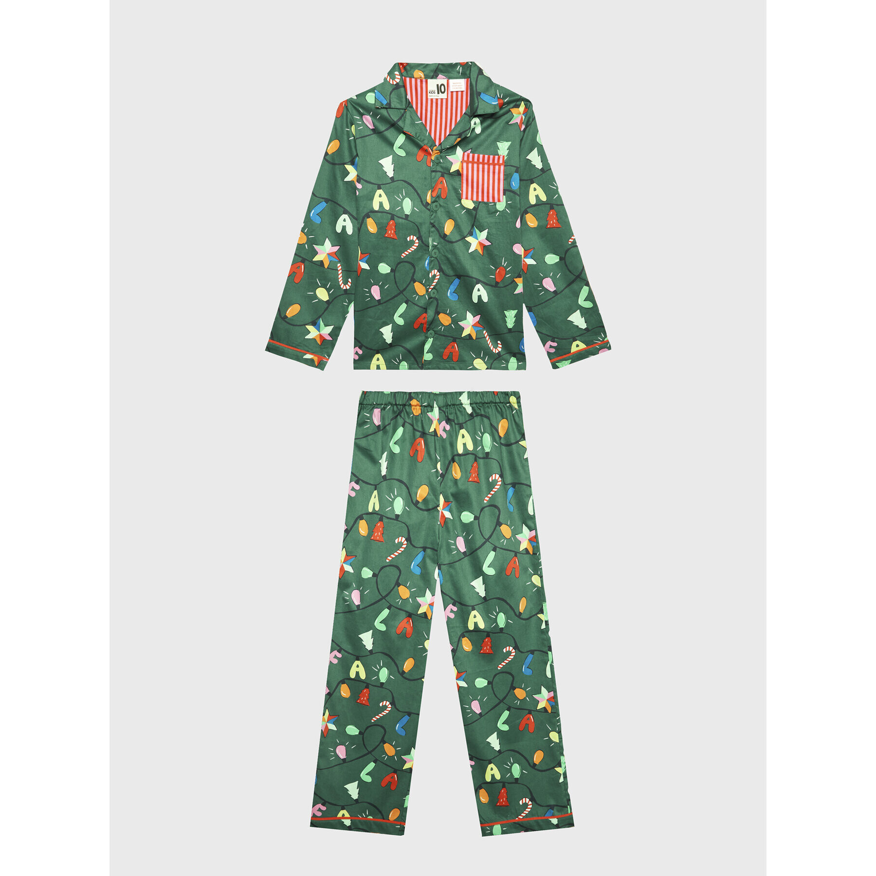 Cotton On Kids Pižama 7342253 Zelena Regular Fit - Pepit.si