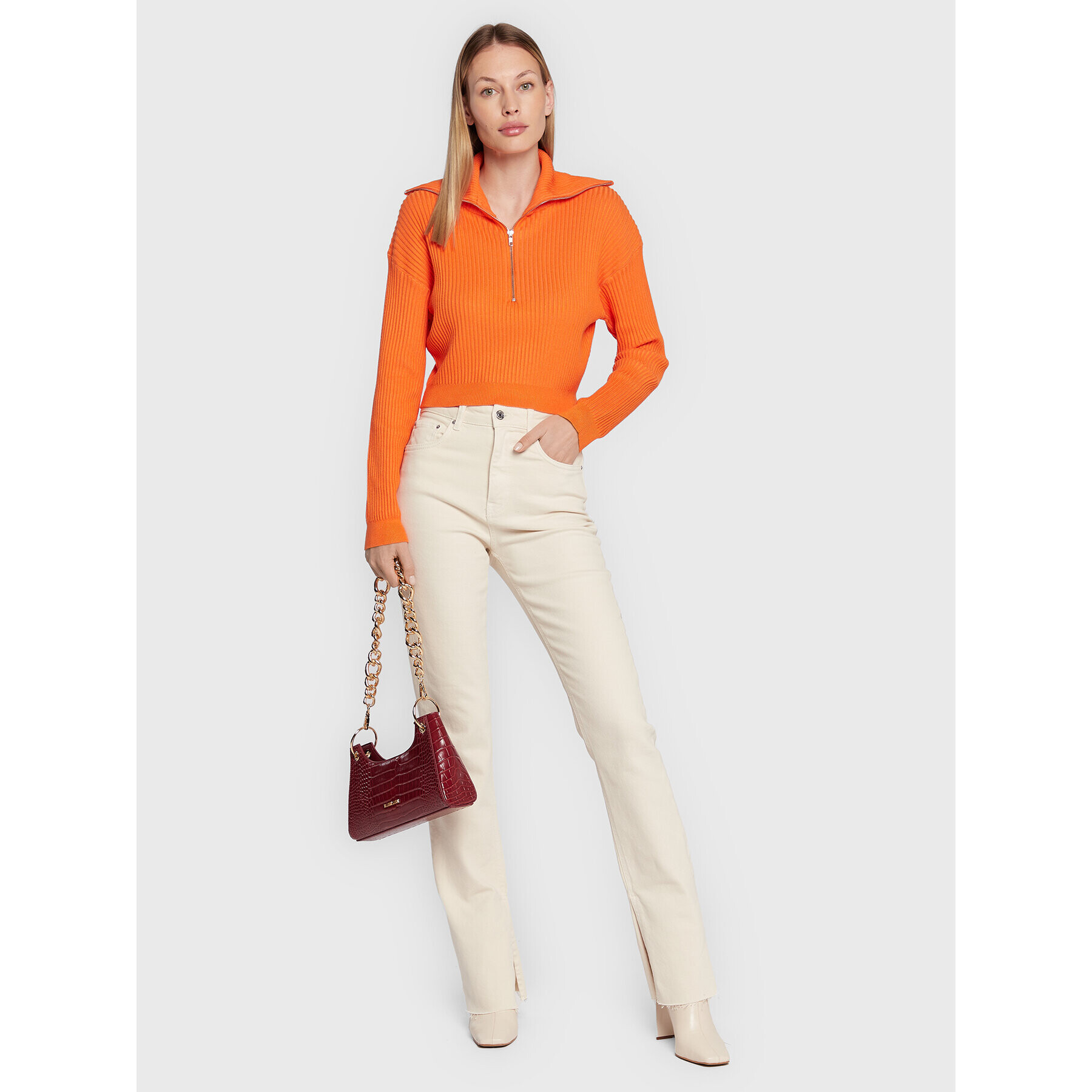 Cotton On Pulover 2055180 Oranžna Regular Fit - Pepit.si